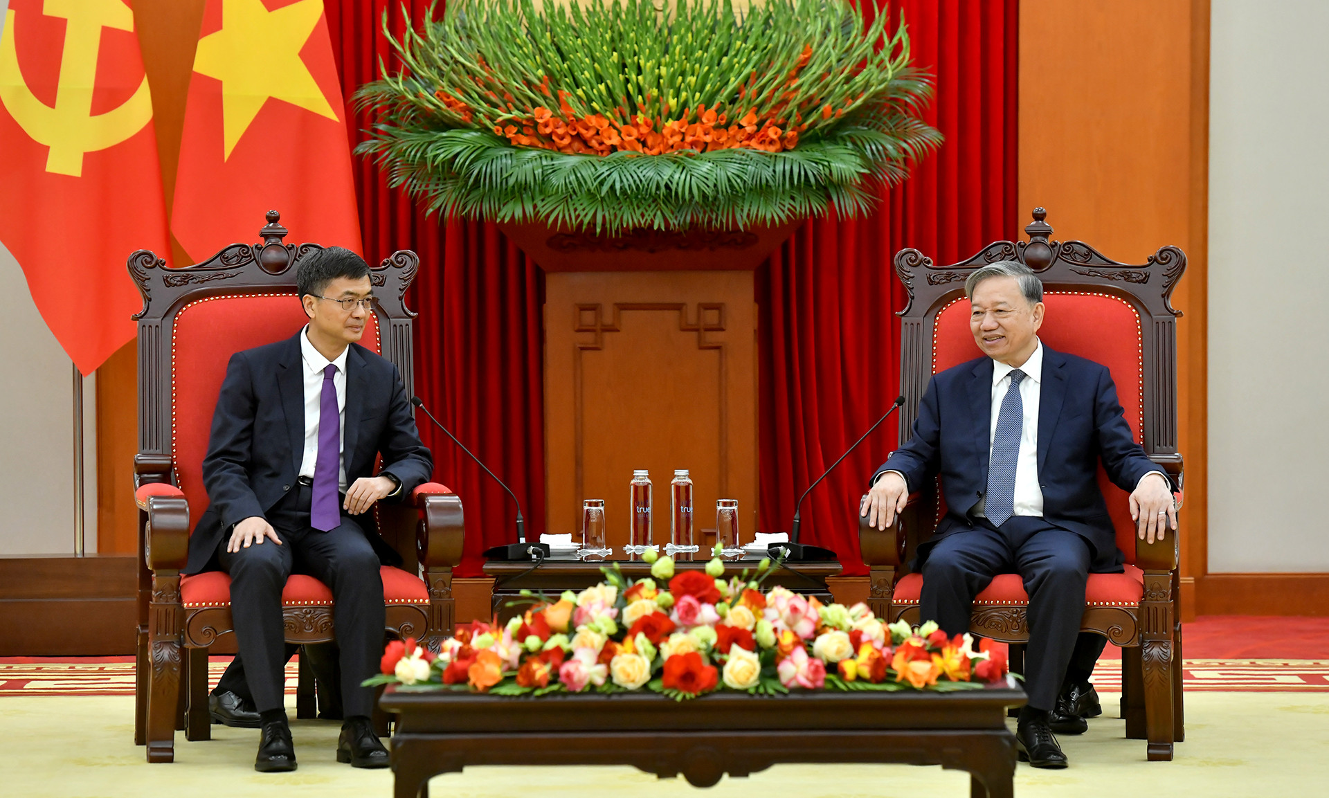 Tổng Bí thư Tô Lâm tiếp Bí thư Khu ủy Quảng Tây (Trung Quốc) Trần Cương.
