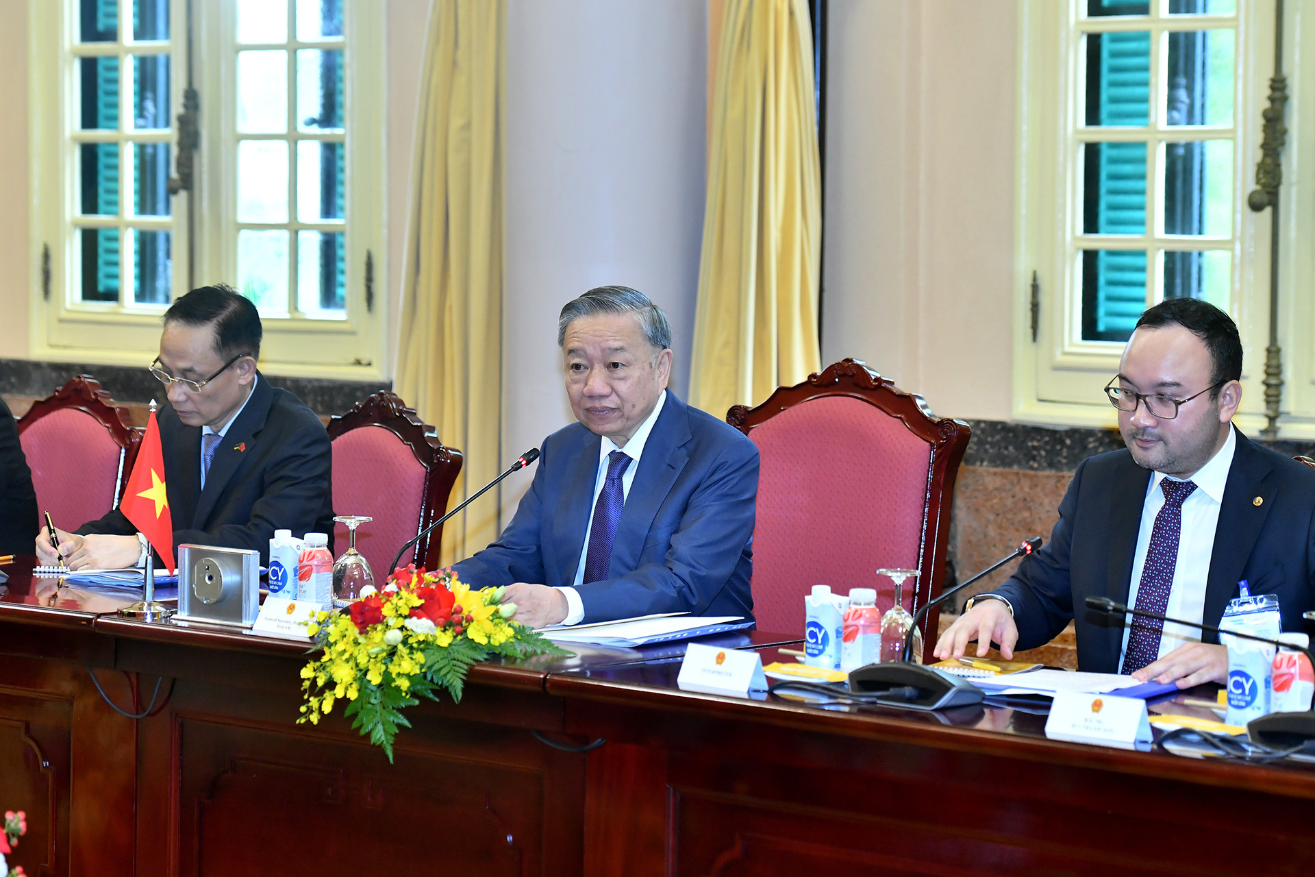 Tổng Bí thư, Chủ tịch nước Tô Lâm phát biểu tại hội đàm. Tổng Bí thư, Chủ tịch nước Tô Lâm phát biểu tại hội đàm.