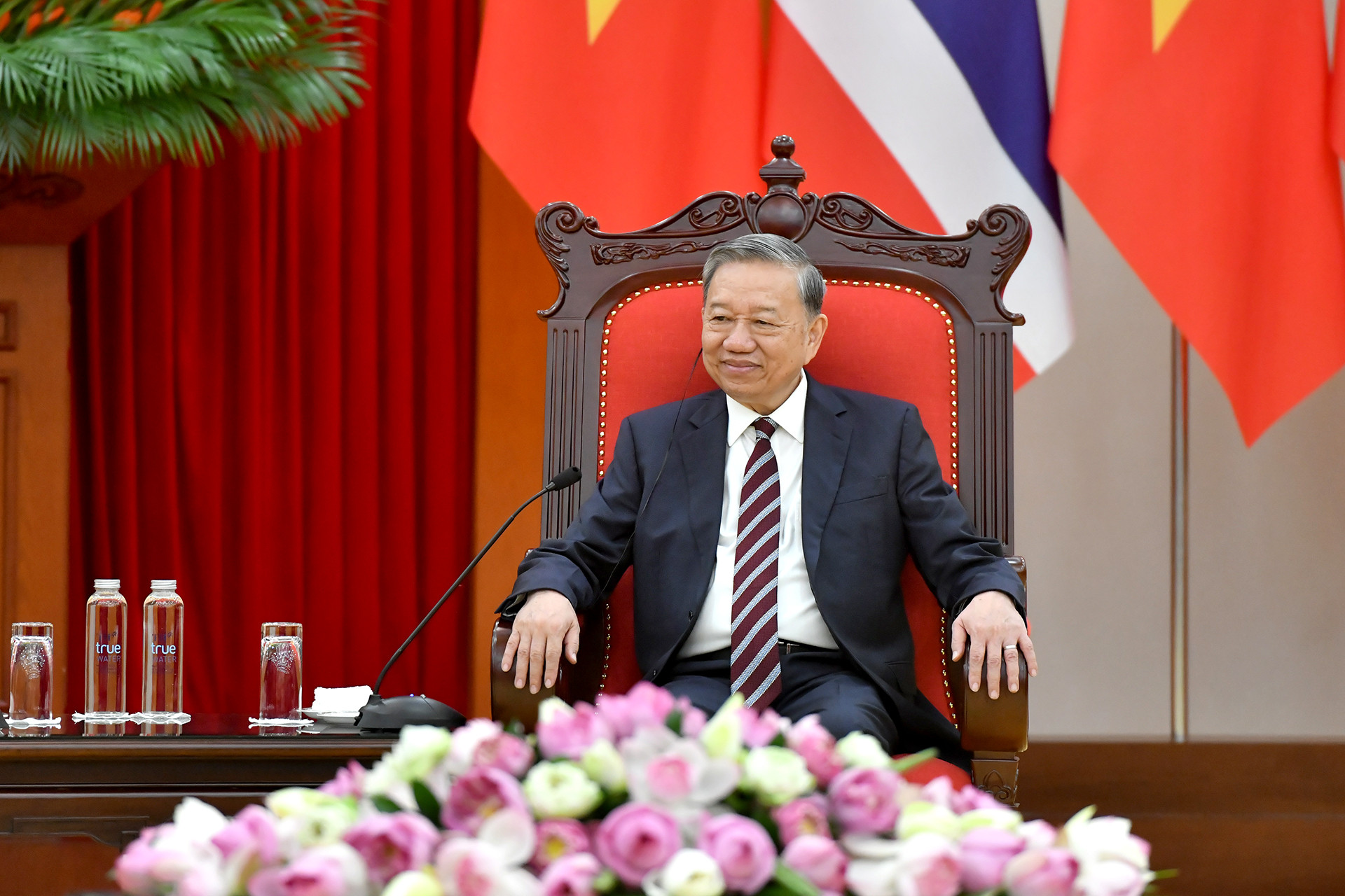 Tổng Bí thư Tô Lâm phát biểu tại buổi tiếp.