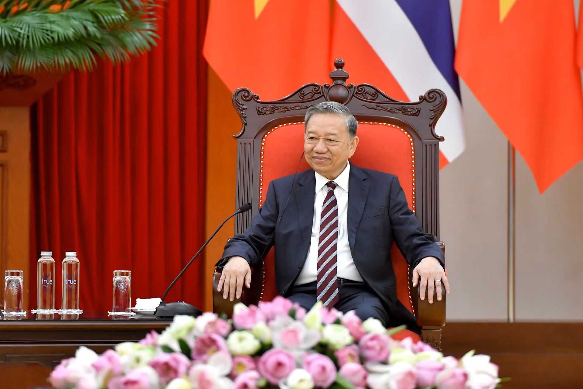 Tổng Bí thư Tô Lâm phát biểu tại buổi tiếp.