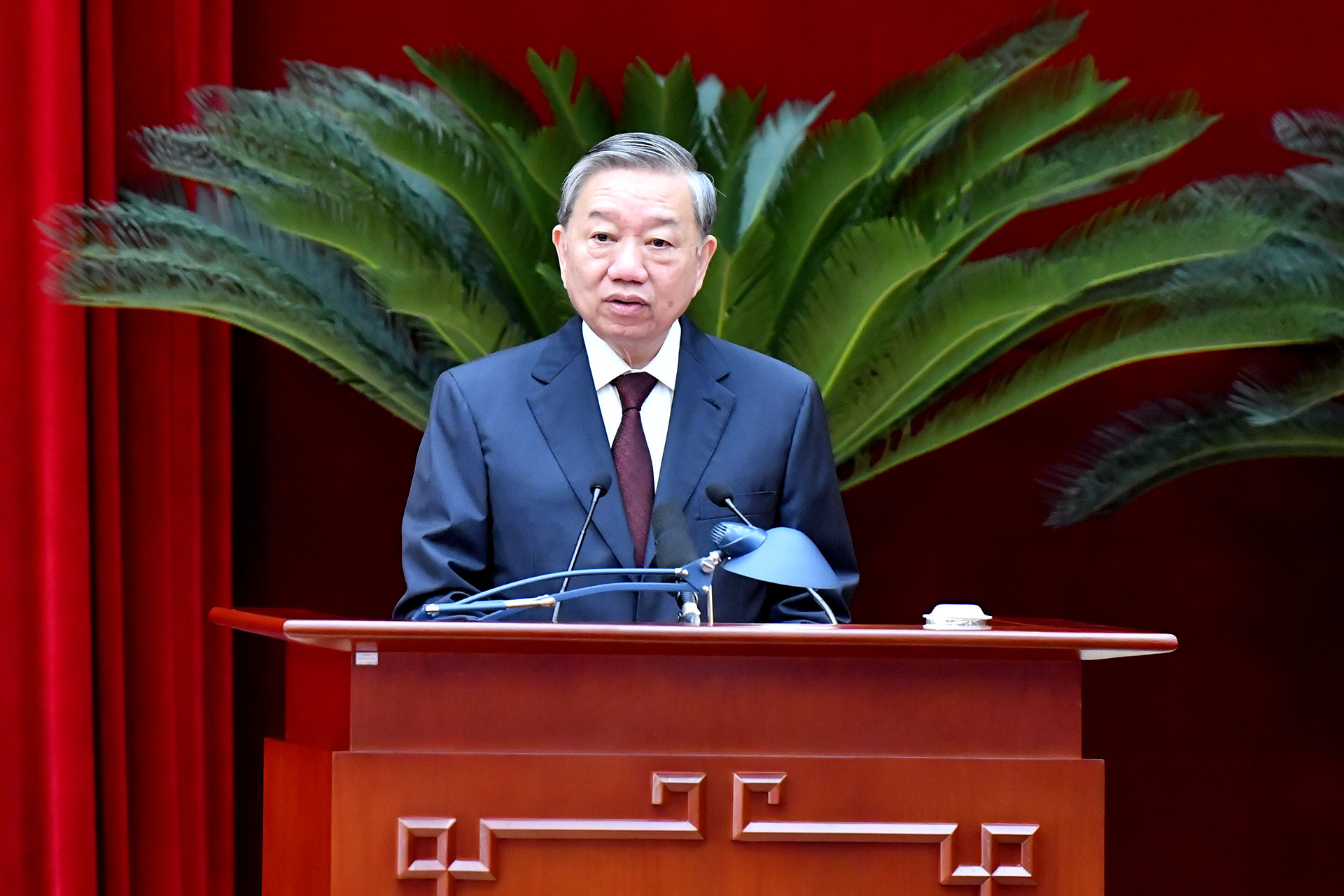 Tổng Bí thư Tô Lâm phát biểu khai mạc Hội nghị.