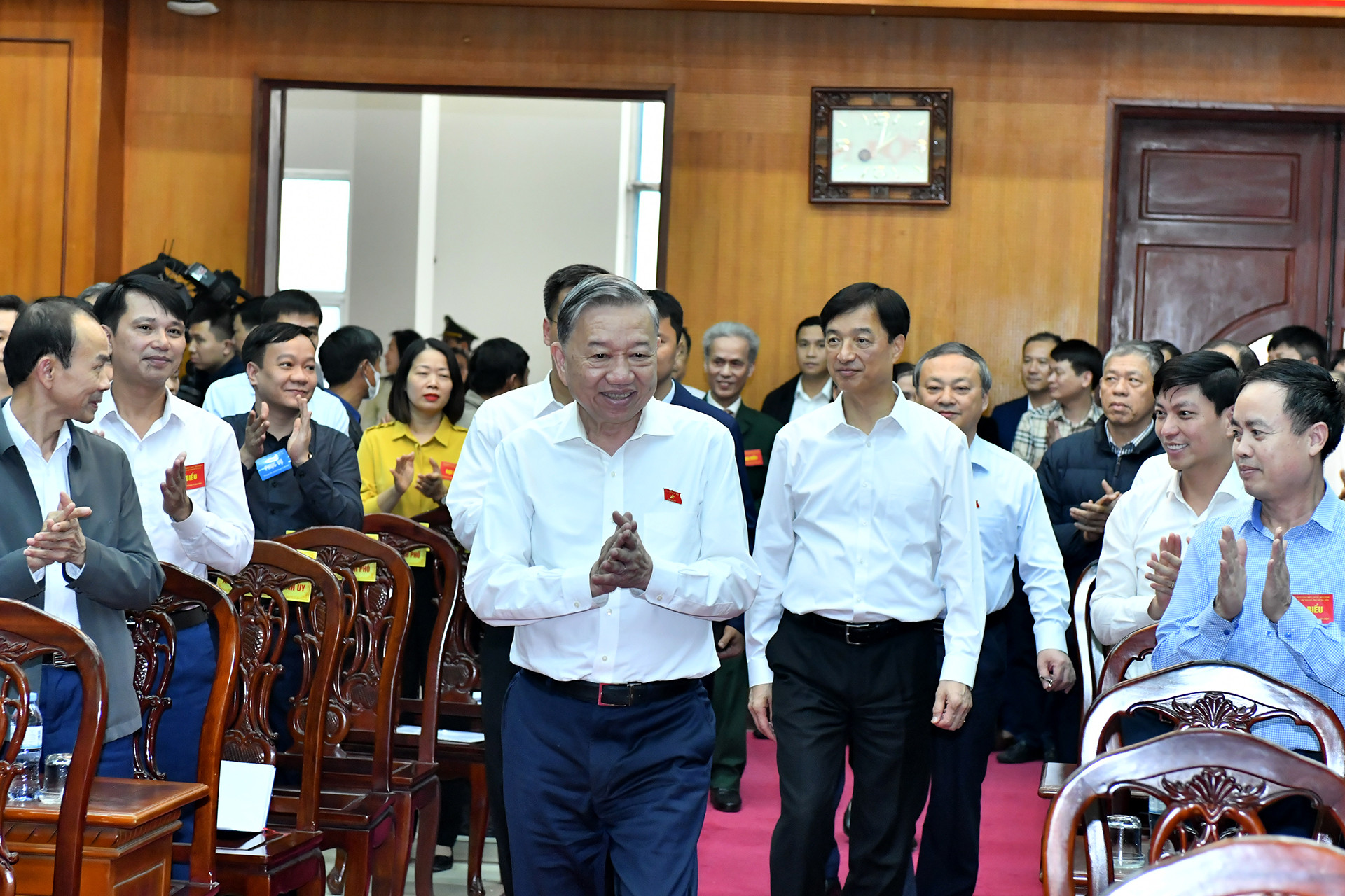 Tổng Bí thư Tô Lâm dự Hội nghị tiếp xúc cử tri tỉnh Hưng Yên.