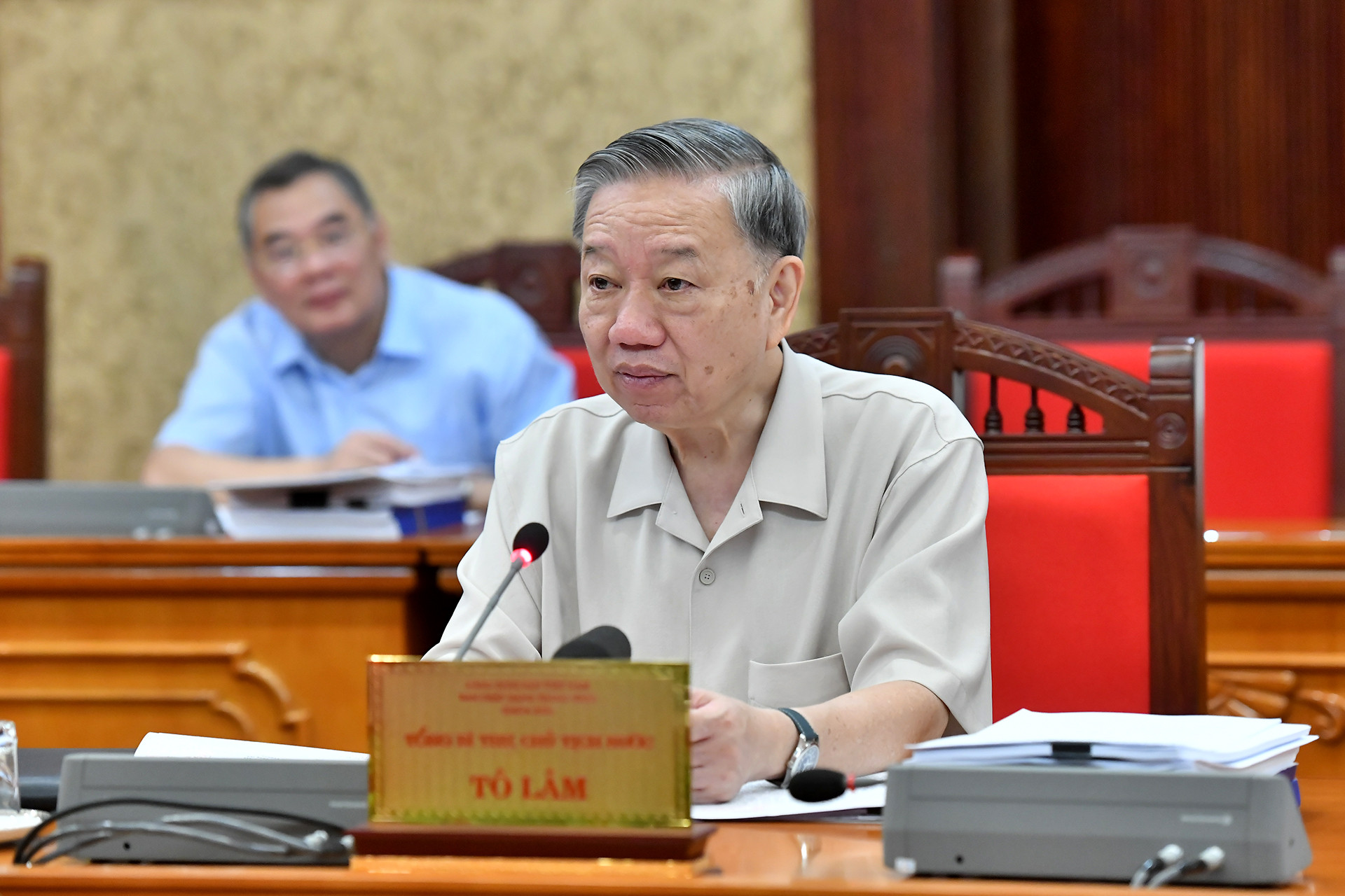 Tổng Bí thư, Chủ tịch nước Tô Lâm phát biểu tại cuộc họp.