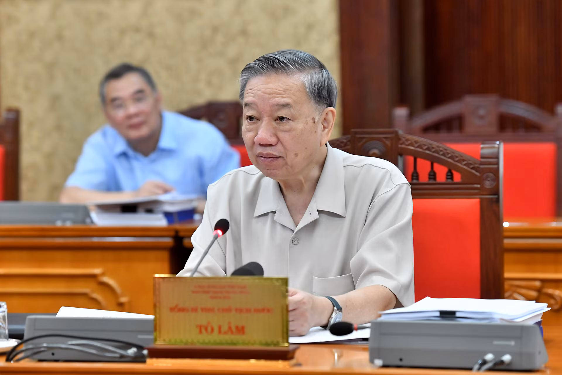 Tổng Bí thư, Chủ tịch nước Tô Lâm phát biểu tại cuộc họp.