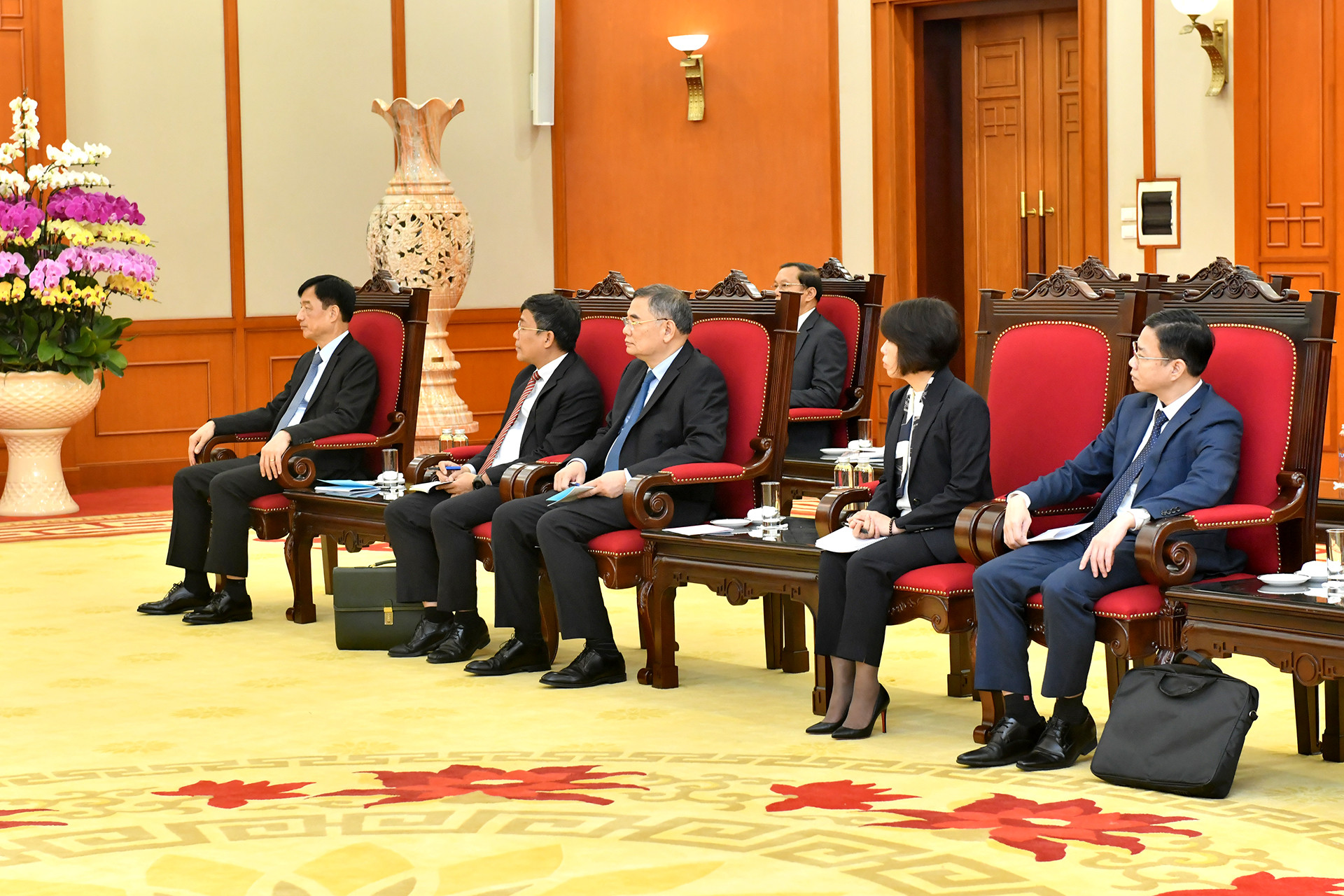 Các đại biểu Việt Nam dự buổi tiếp.