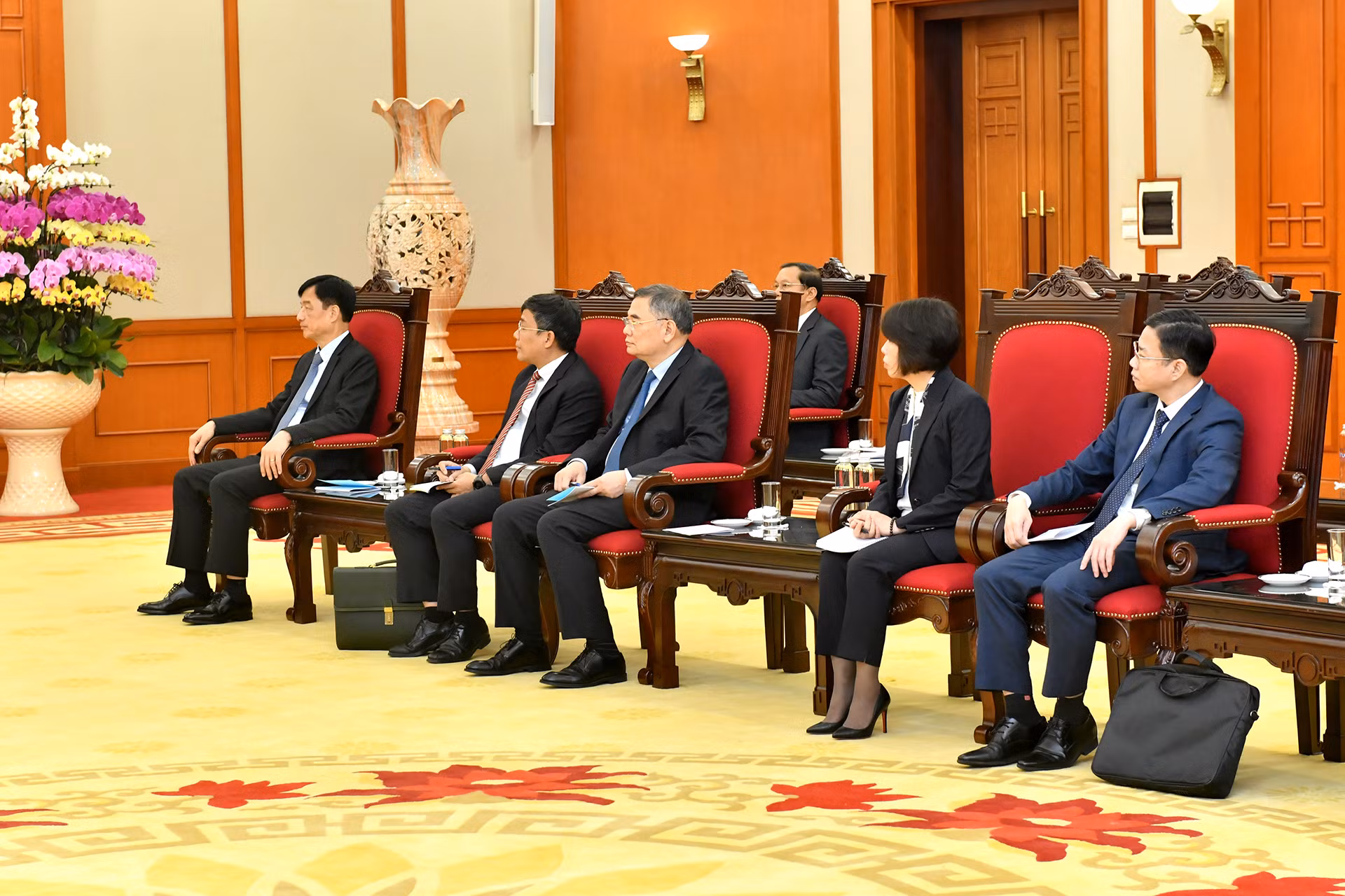 Các đại biểu Việt Nam dự buổi tiếp.