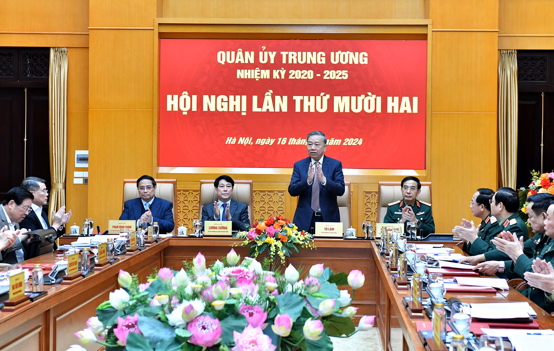 Tổng Bí thư Tô Lâm chủ trì Hội nghị Quân ủy Trung ương lần thứ 12.