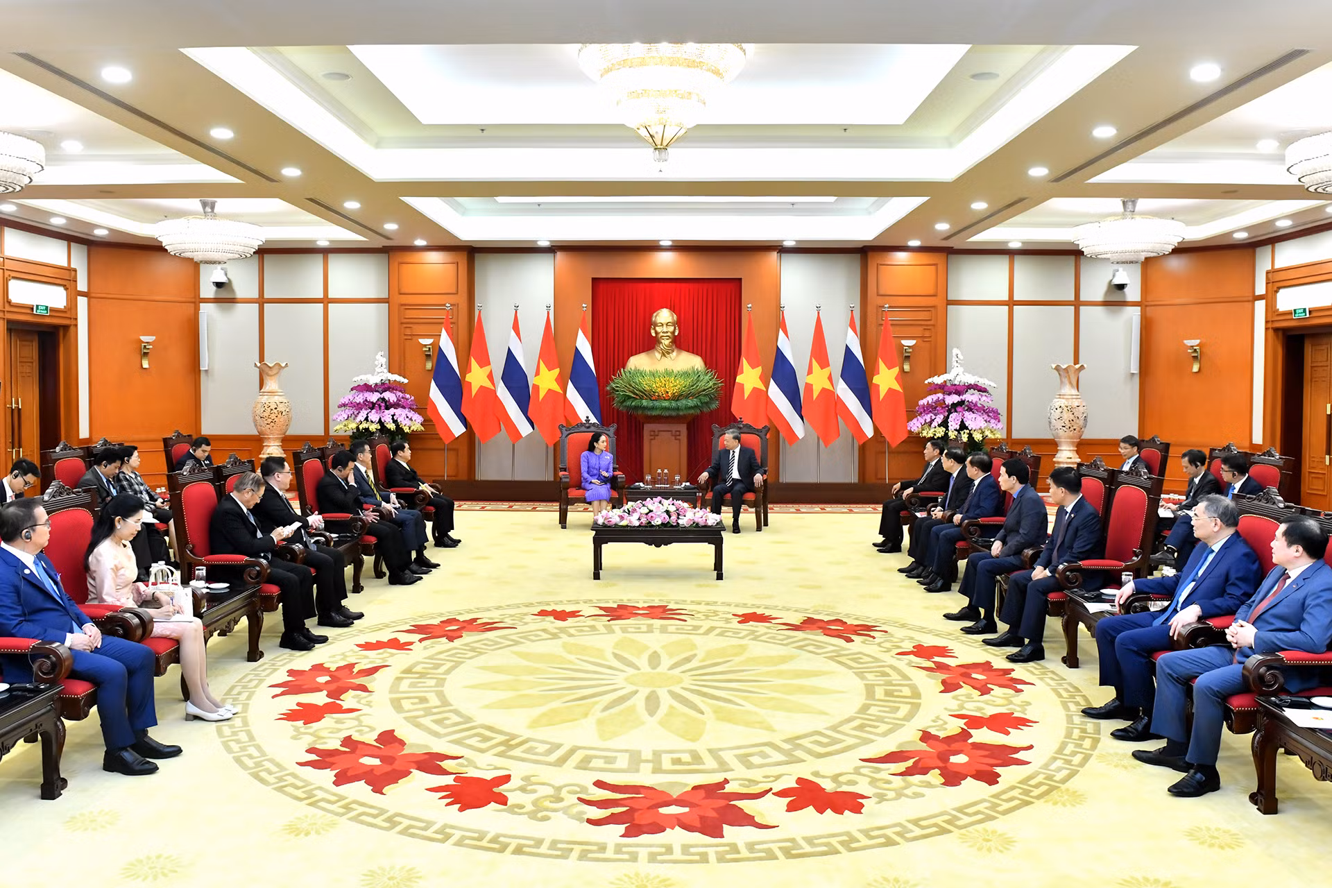 Quang cảnh buổi tiếp tại Trụ sở Trung ương Đảng.