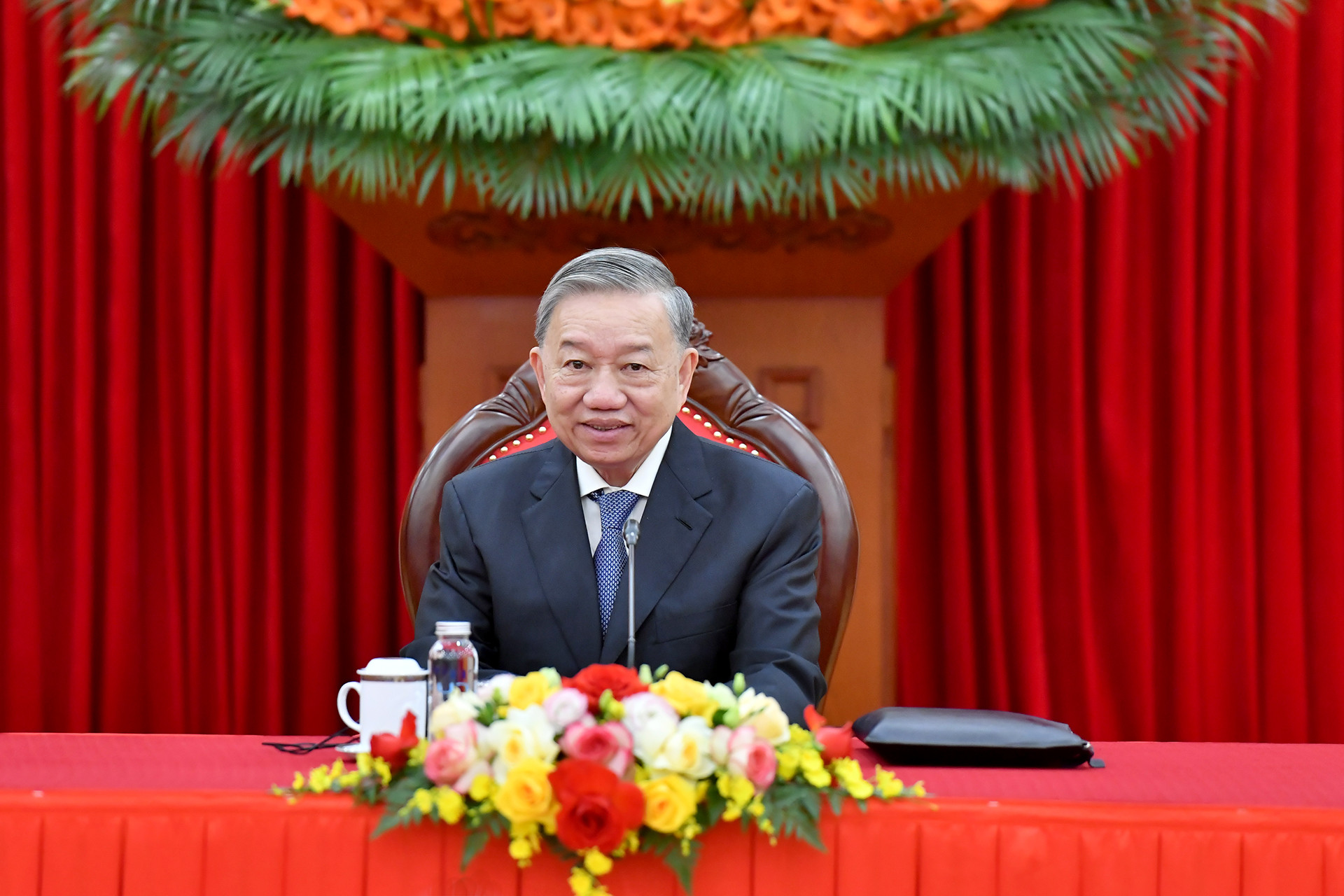 [Ảnh] Tổng Bí thư Tô Lâm điện đàm với Tổng Bí thư, Chủ tịch nước Lào Thongloun Sisoulith ảnh 1