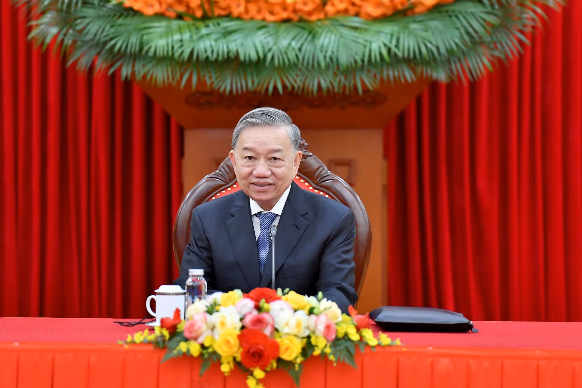 [Ảnh] Tổng Bí thư Tô Lâm điện đàm với Tổng Bí thư, Chủ tịch nước Lào Thongloun Sisoulith ảnh 1