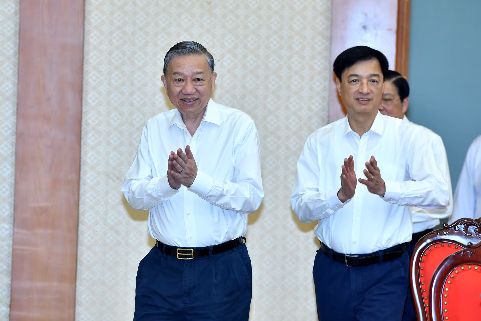Tổng Bí thư Tô Lâm đến làm việc với Ủy ban Kiểm tra Trung ương.