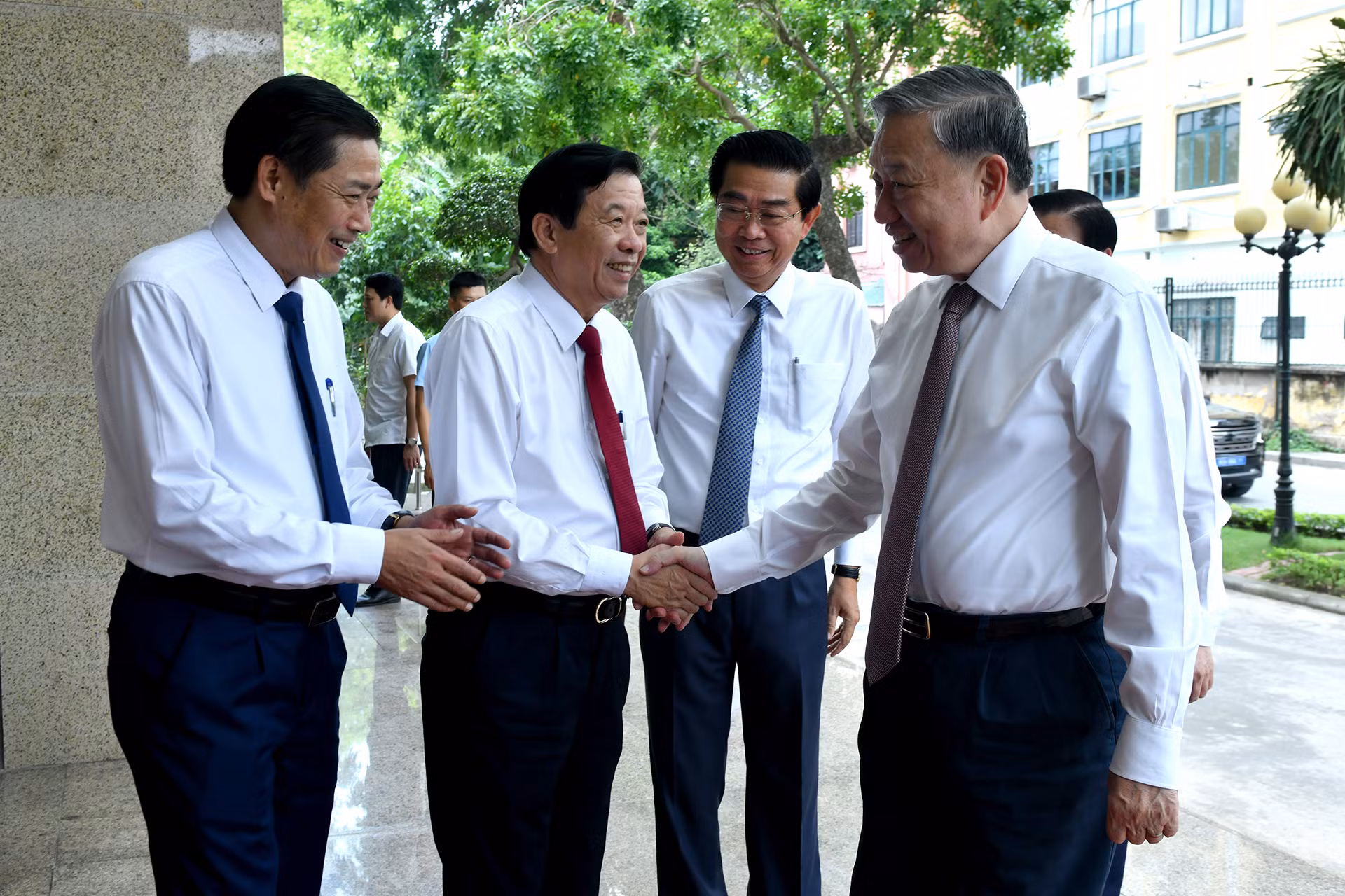 Lãnh đạo Ban Nội chính Trung ương đón Tổng Bí thư Tô Lâm.