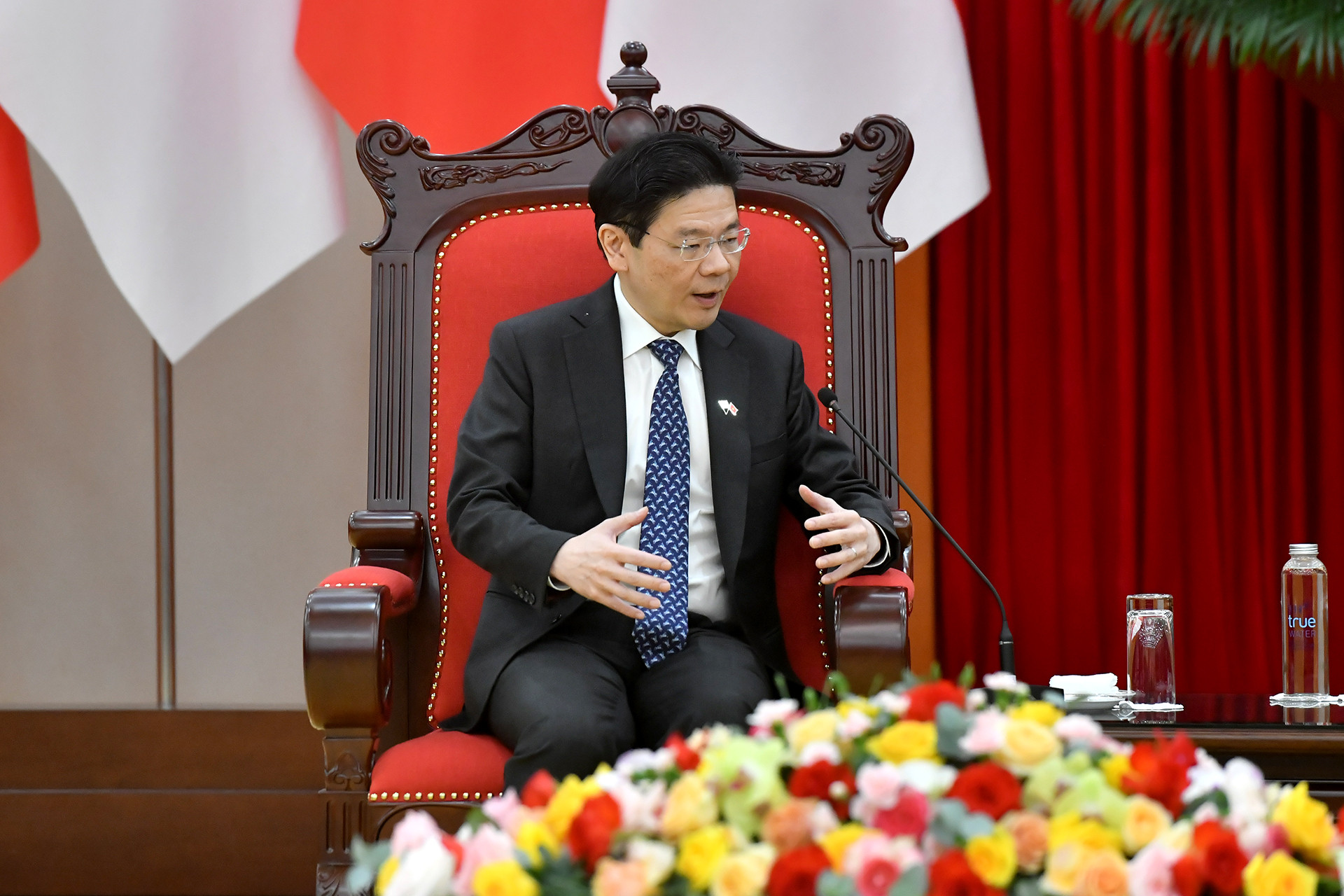 Thủ tướng Cộng hòa Singapore Lawrence Wong tại buổi tiếp.