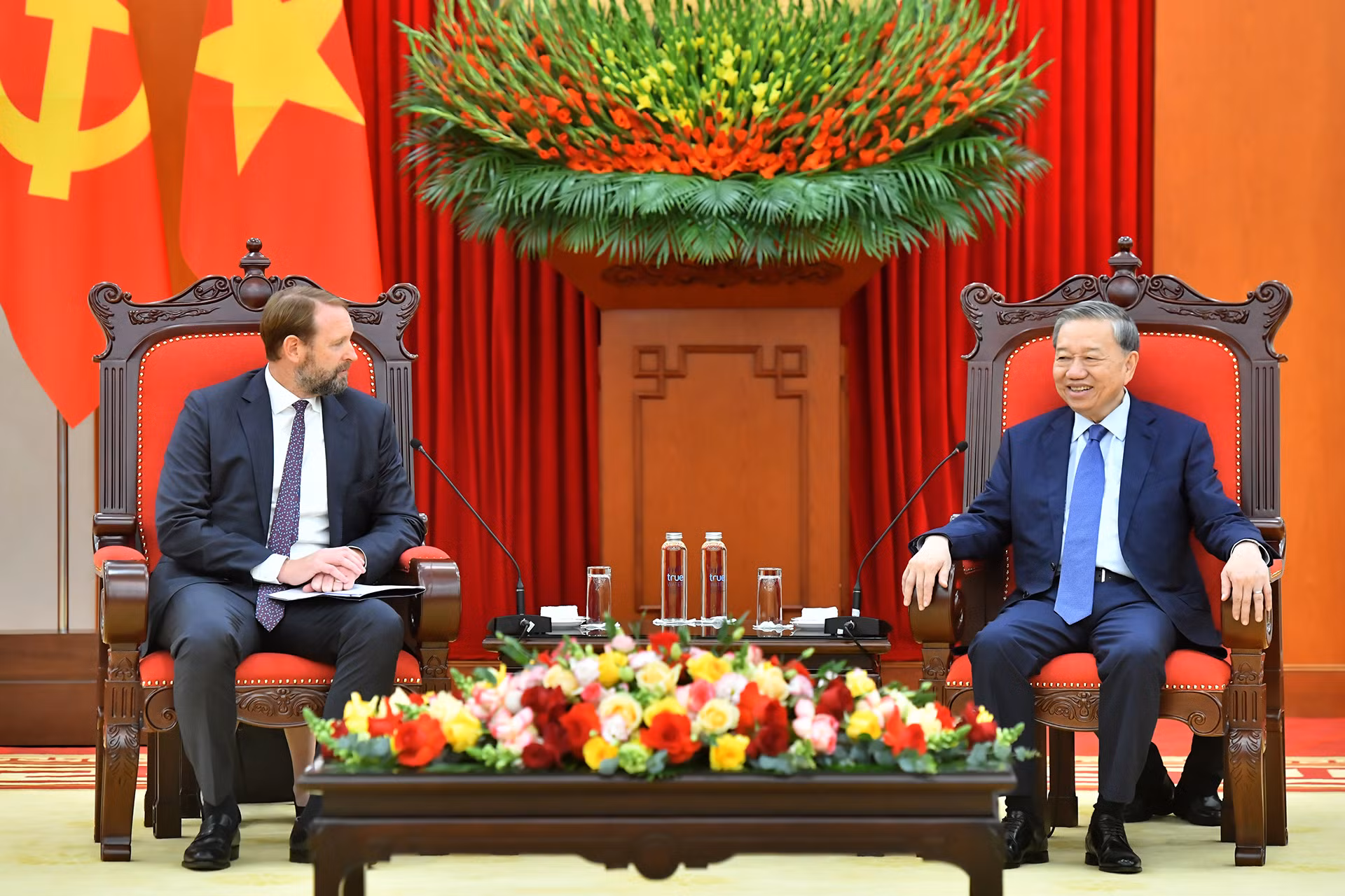 Tổng Bí thư Tô Lâm tiếp ông Nate Franklin, Chủ tịch Tập đoàn Pacifico Energy (Hoa Kỳ).