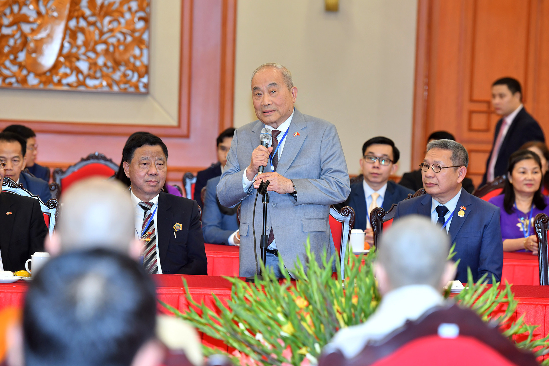 Đại diện kiều bào phát biểu.