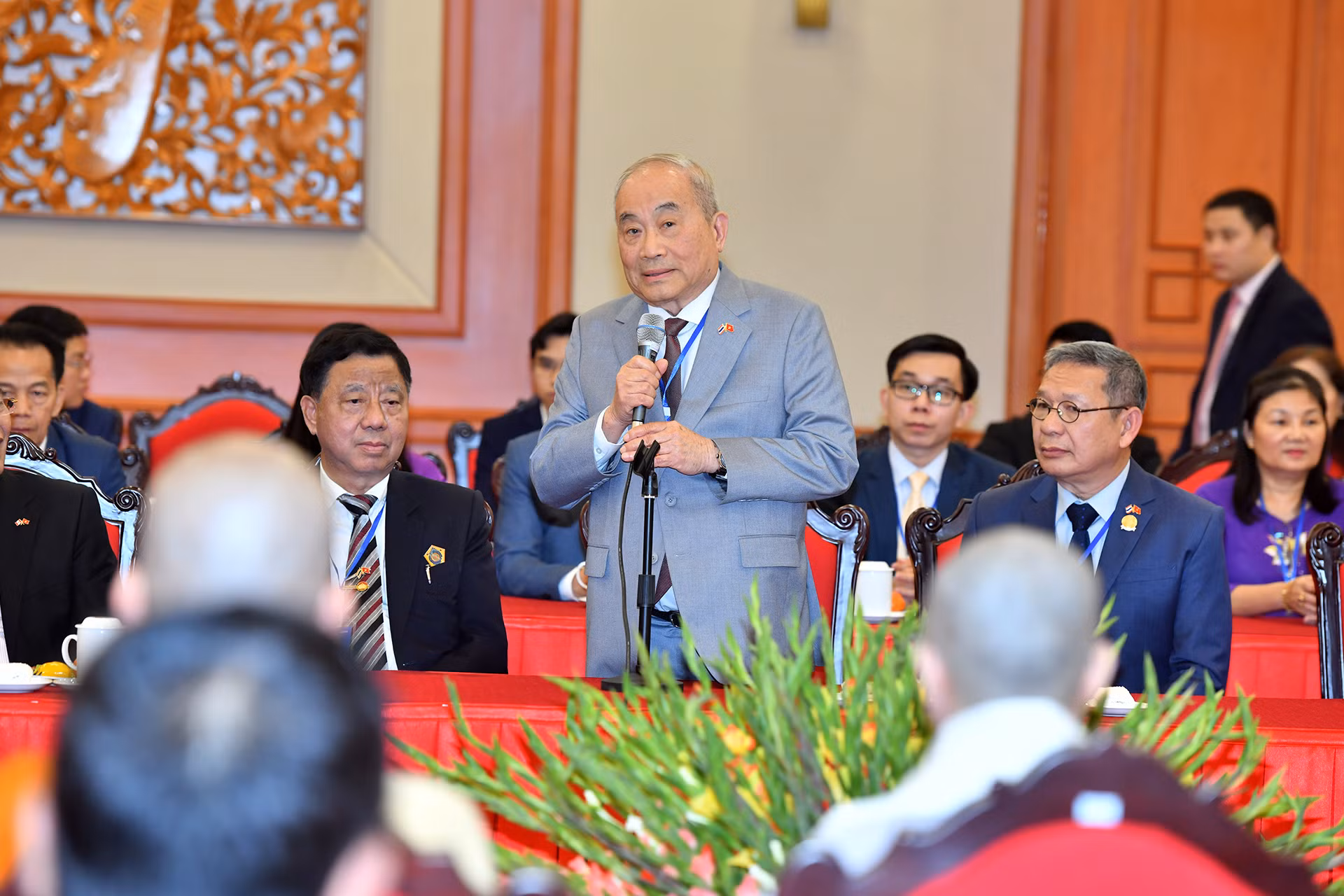 Đại diện kiều bào phát biểu.