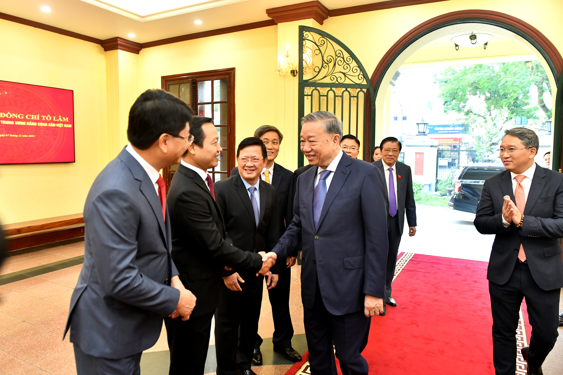 [Ảnh] Tổng Bí thư Tô Lâm làm việc với Ban Cán sự Đảng Bộ Tư pháp ảnh 1