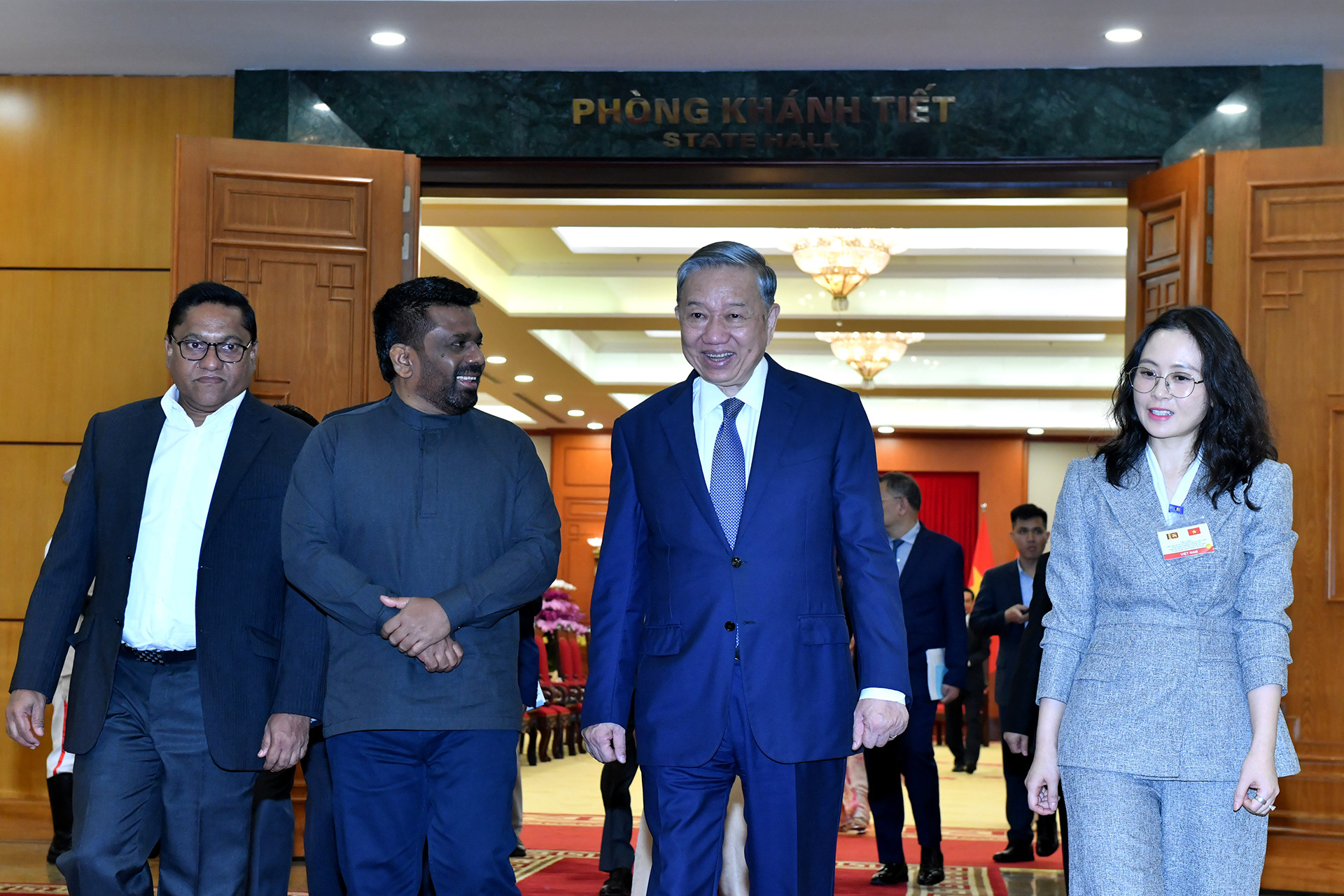 Tổng Bí thư Tô Lâm với Tổng thống Sri Lanka Anura Kumara Dissanayaka.