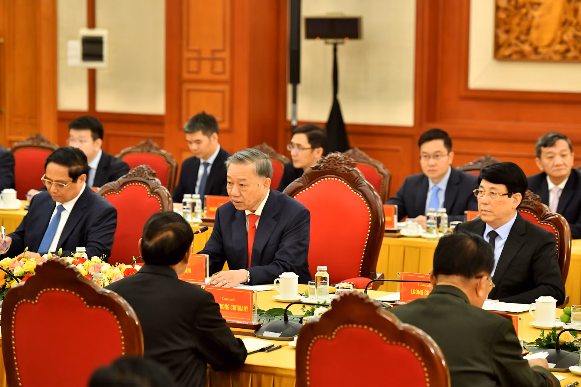 Tổng Bí thư, Chủ tịch nước Tô Lâm phát biểu tại cuộc gặp.