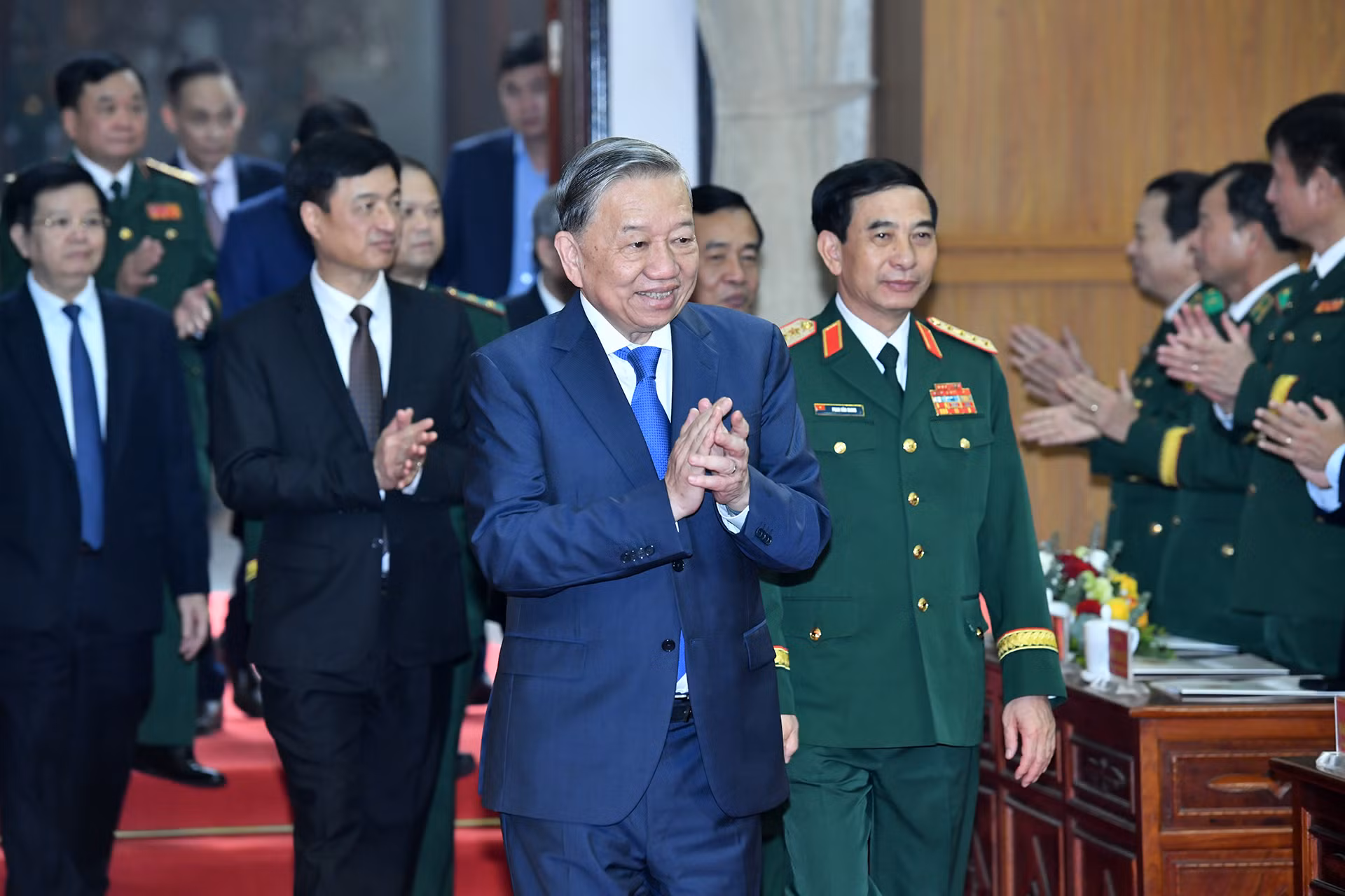 Tổng Bí thư Tô Lâm thăm và làm việc tại Bộ Tư lệnh Bộ đội Biên phòng.