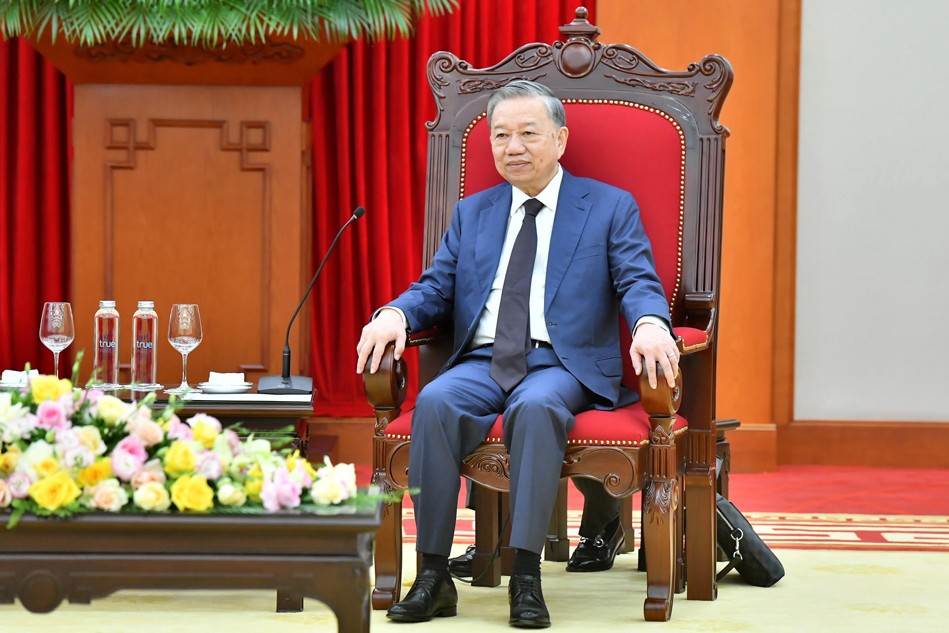 Tổng Bí thư Tô Lâm phát biểu tại buổi tiếp Chủ tịch Hạ viện Malaysia Tan Sri Dato’ Johari Bin Abdul.