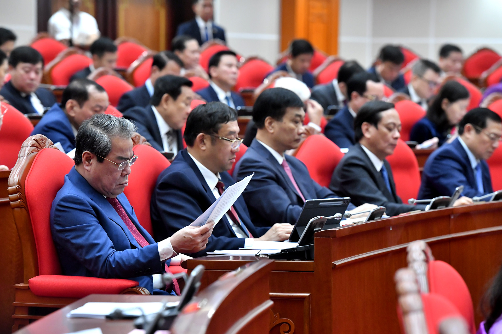 Các đại biểu tham dự khai mạc Hội nghị lần thứ 11 Ban Chấp hành Trung ương Đảng Cộng sản Việt Nam khóa XIII.