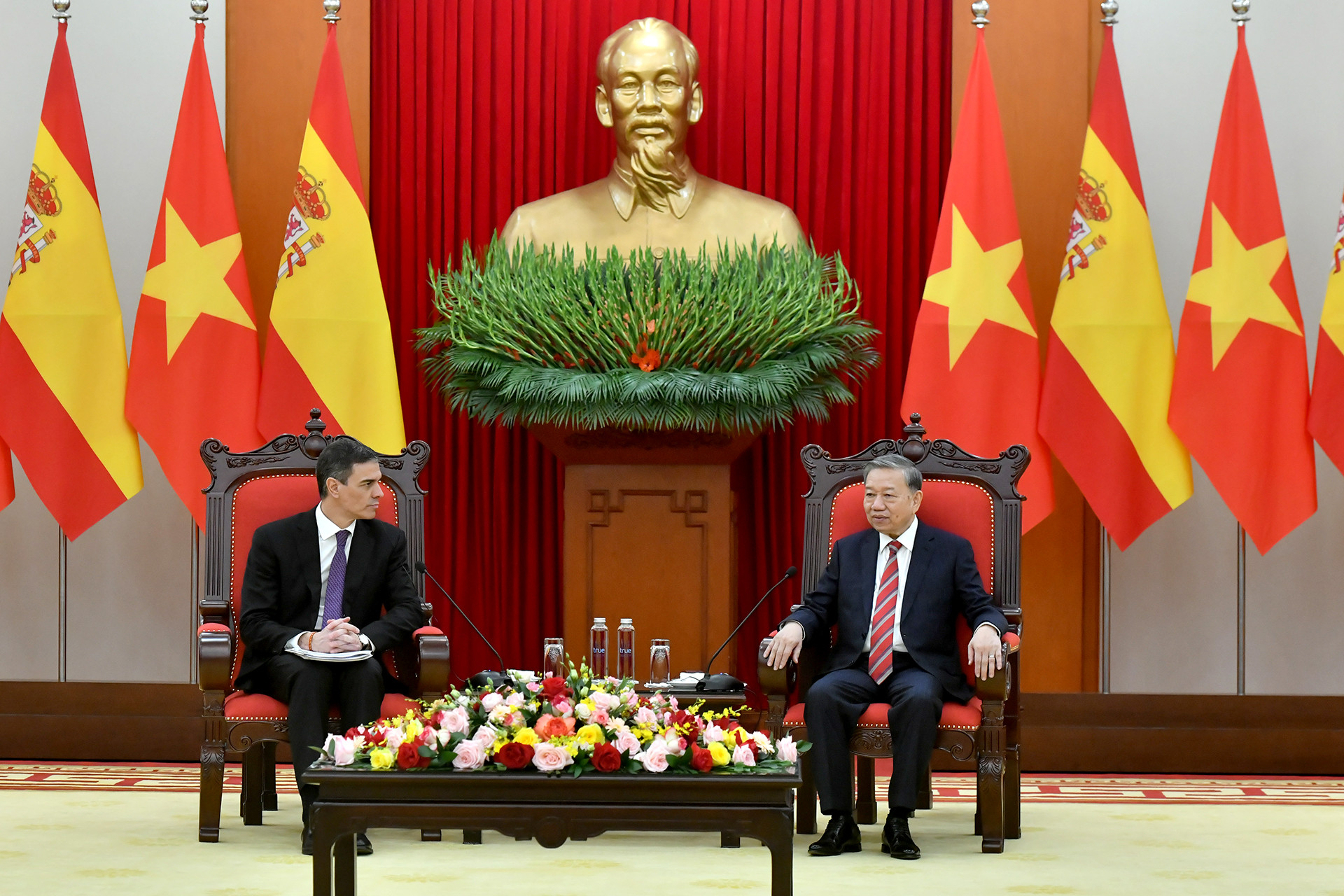 [Ảnh] Tổng Bí thư Tô Lâm tiếp Thủ tướng Tây Ban Nha Pedro Sanchez ảnh 1