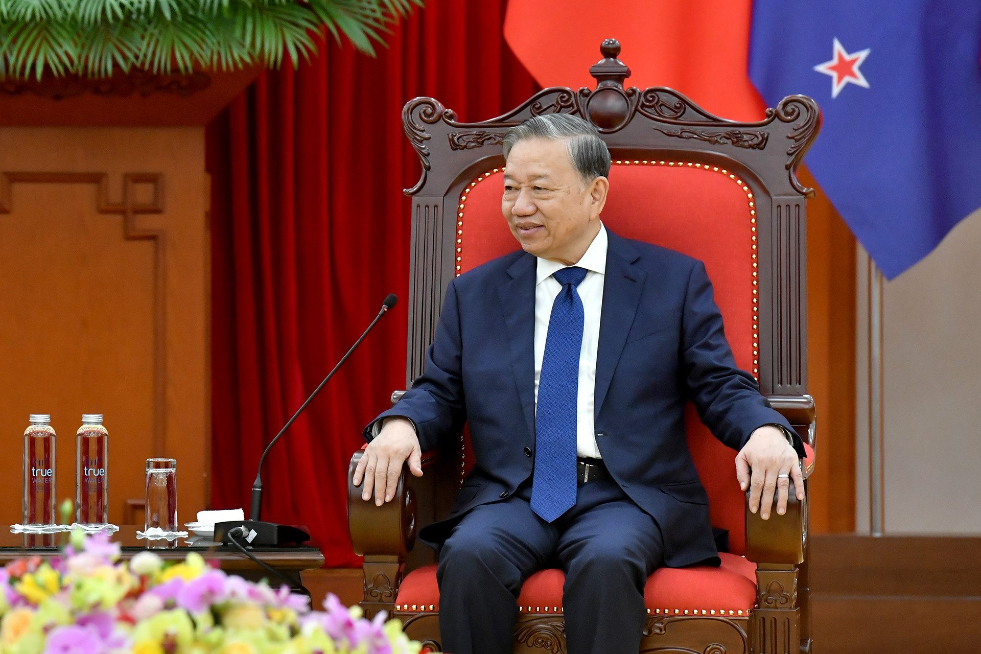 Tổng Bí thư Tô Lâm phát biểu tại buổi tiếp.