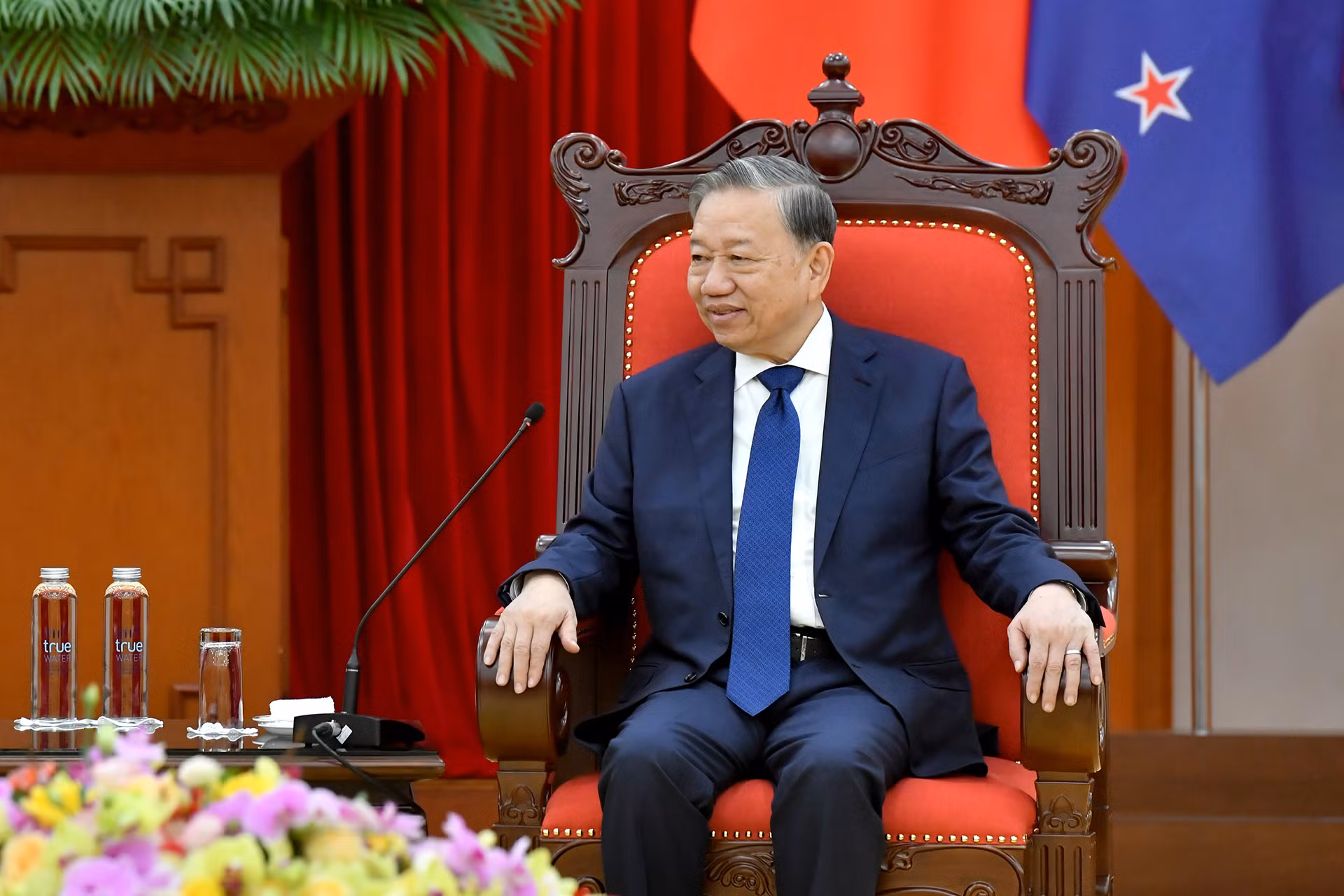 Tổng Bí thư Tô Lâm phát biểu tại buổi tiếp.