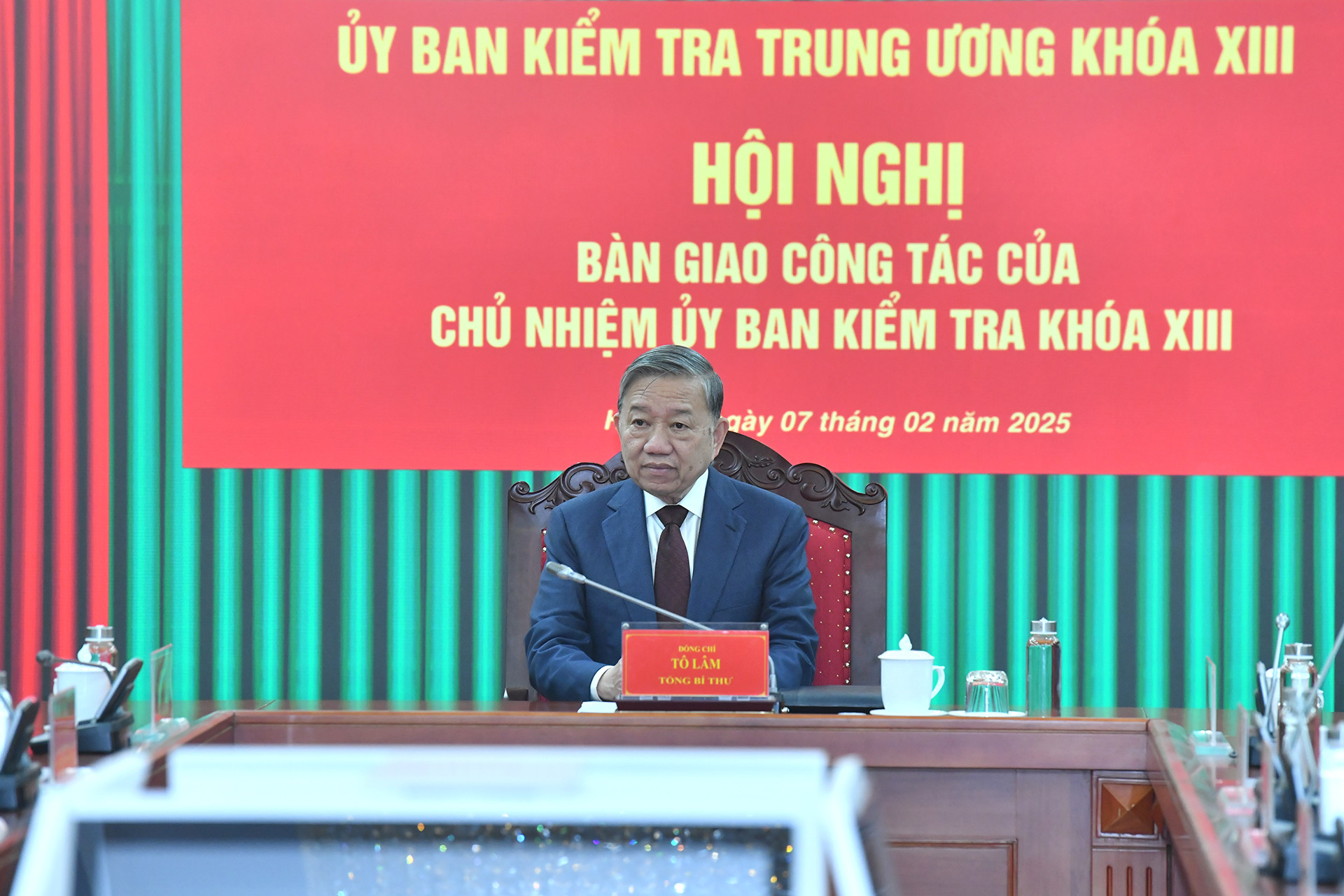 Tổng Bí thư Tô Lâm chủ trì Hội nghị bàn giao công tác của Chủ nhiệm Ủy ban Kiểm tra Trung ương.