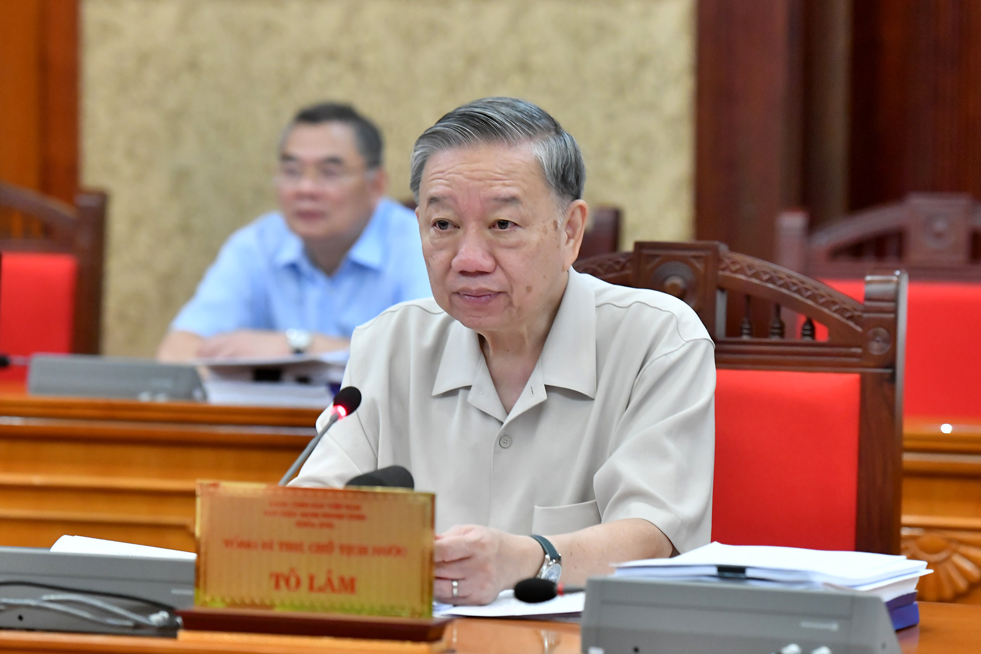 Tổng Bí thư, Chủ tịch nước Tô Lâm phát biểu chỉ đạo cuộc họp.