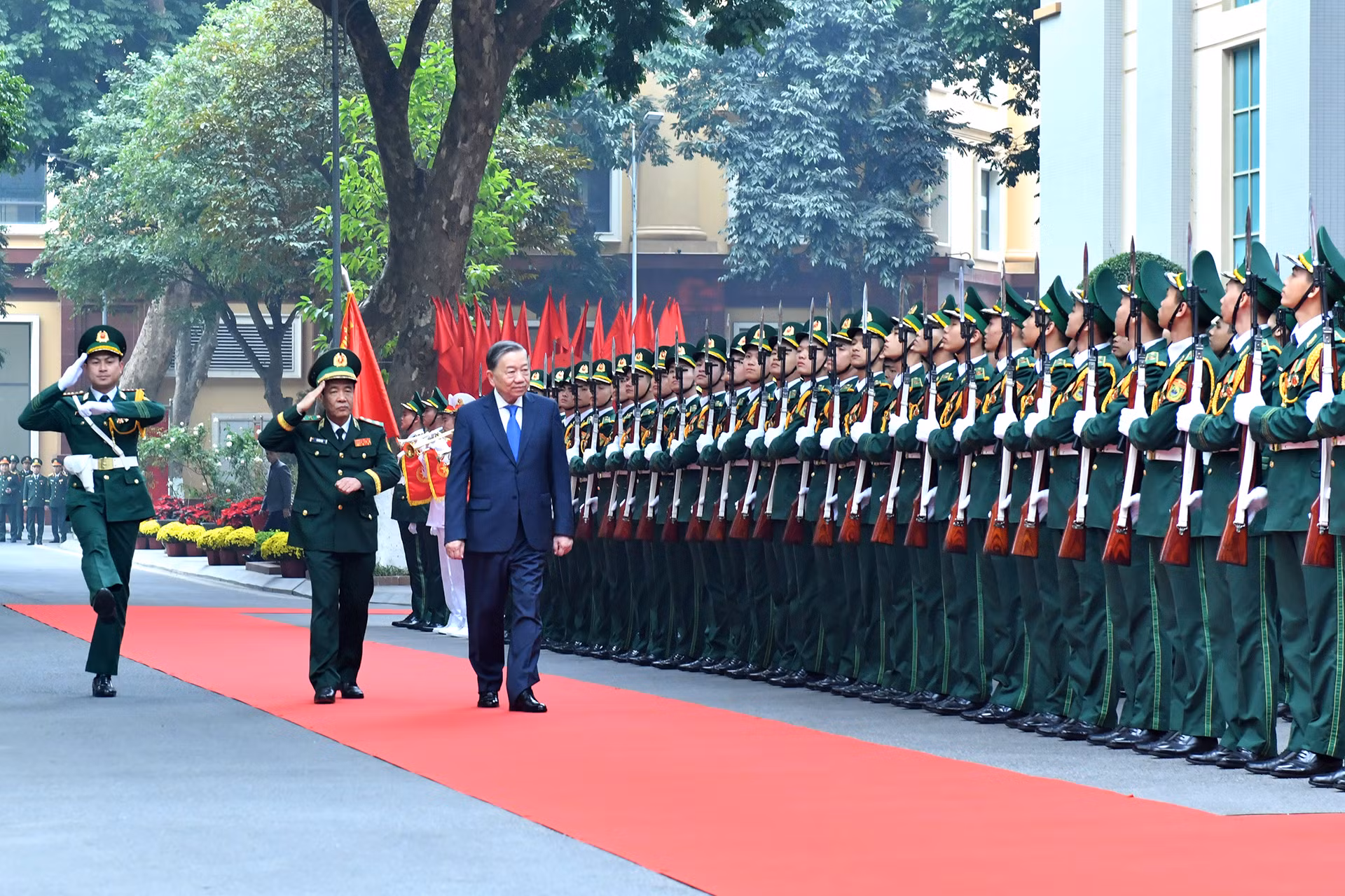 Tổng Bí thư Tô Lâm thăm và làm việc tại Bộ Tư lệnh Bộ đội Biên phòng.