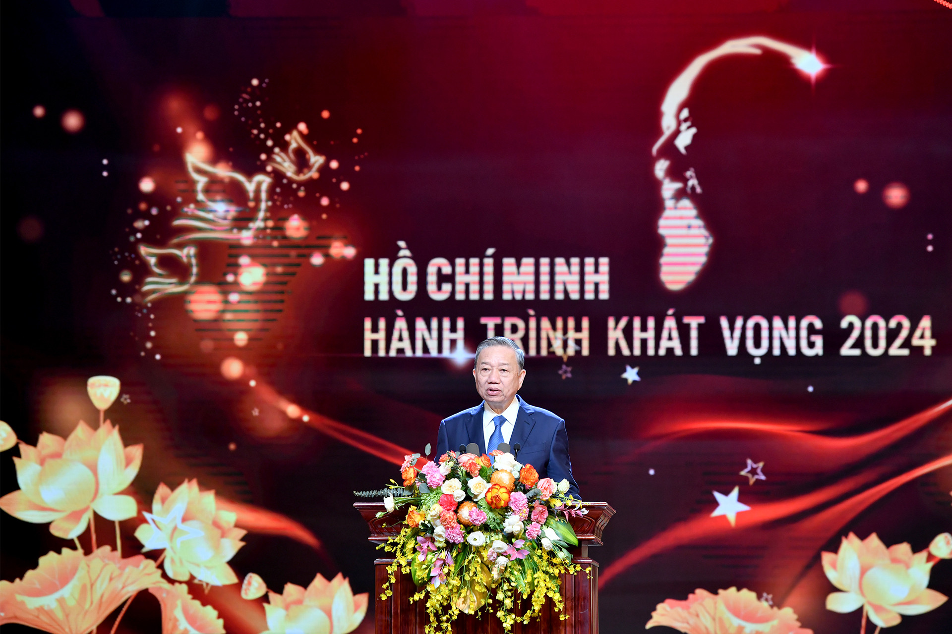 Tổng Bí thư Tô Lâm phát biểu tại chương trình.