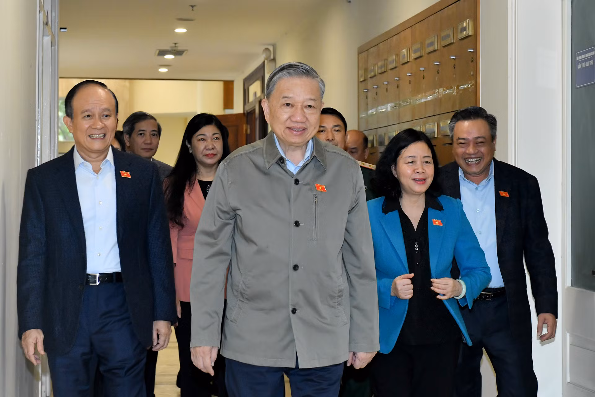 Tổng Bí thư Tô Lâm và các đại biểu dự hội nghị tiếp xúc cử tri thành phố Hà Nội.