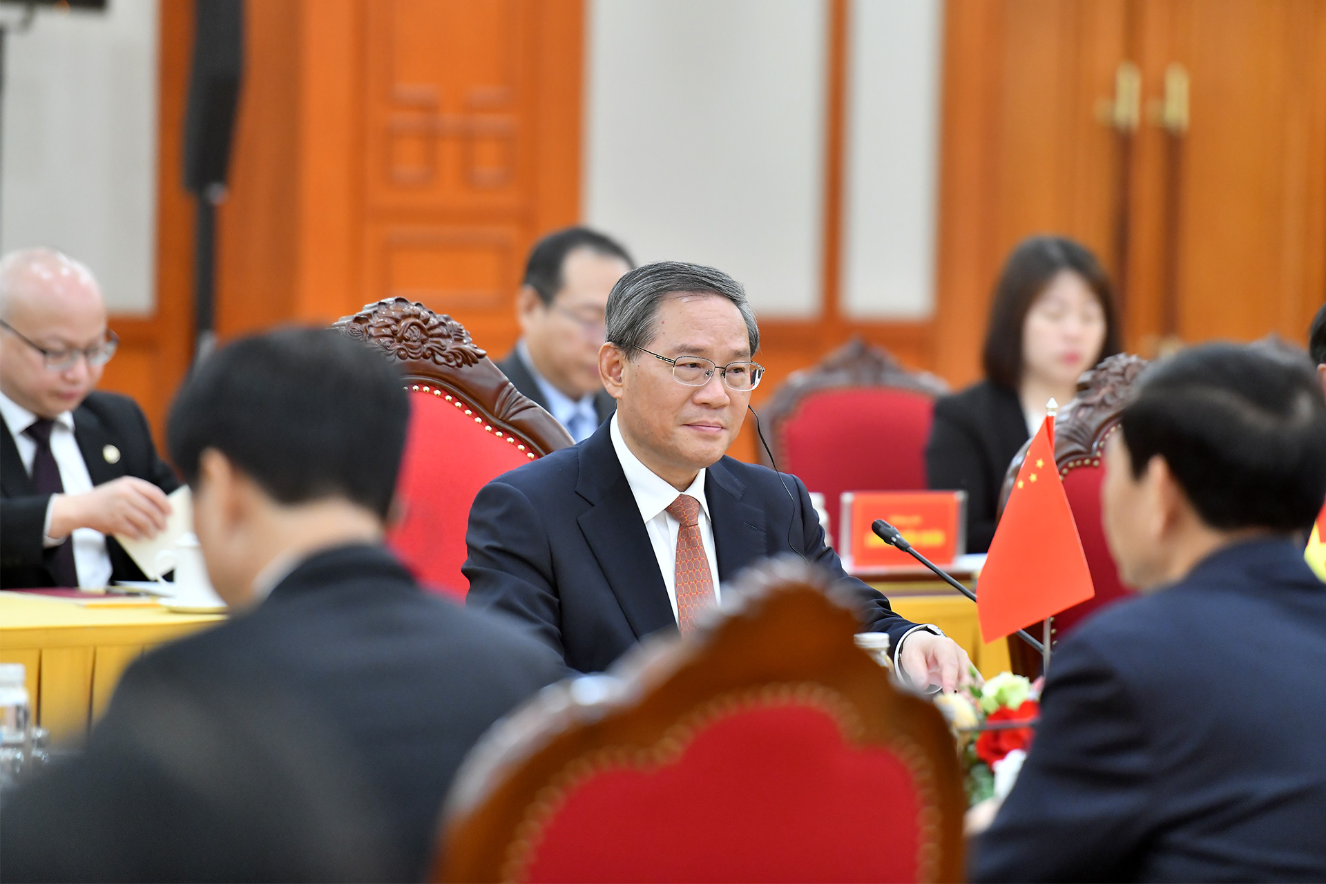 Thủ tướng Quốc vụ viện nước Cộng hòa Nhân dân Trung Hoa Lý Cường phát biểu tại buổi tiếp.