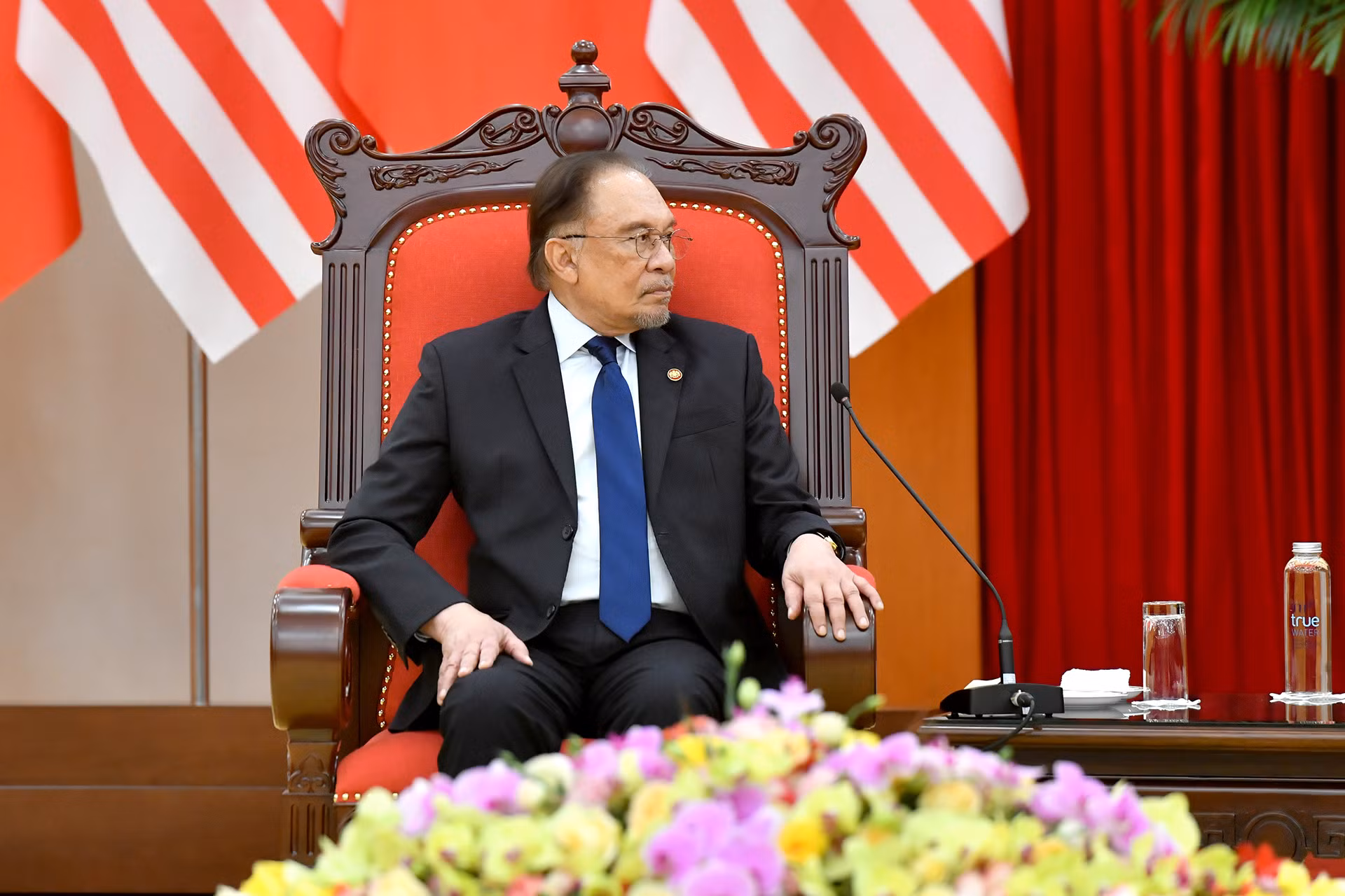 Thủ tướng Malaysia Anwar Ibrahim tại buổi tiếp.