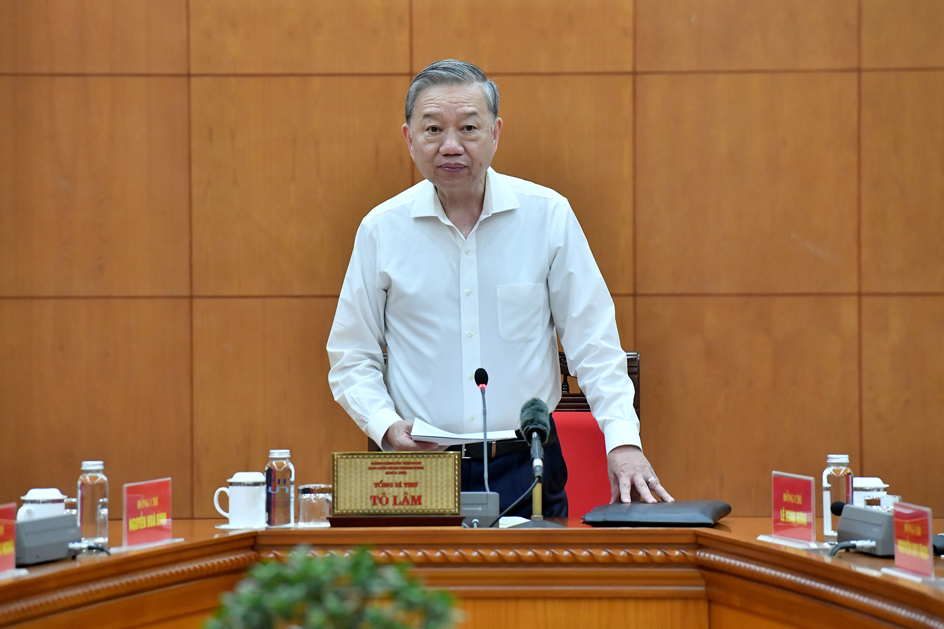 Tổng Bí thư Tô Lâm phát biểu chỉ đạo cuộc họp.