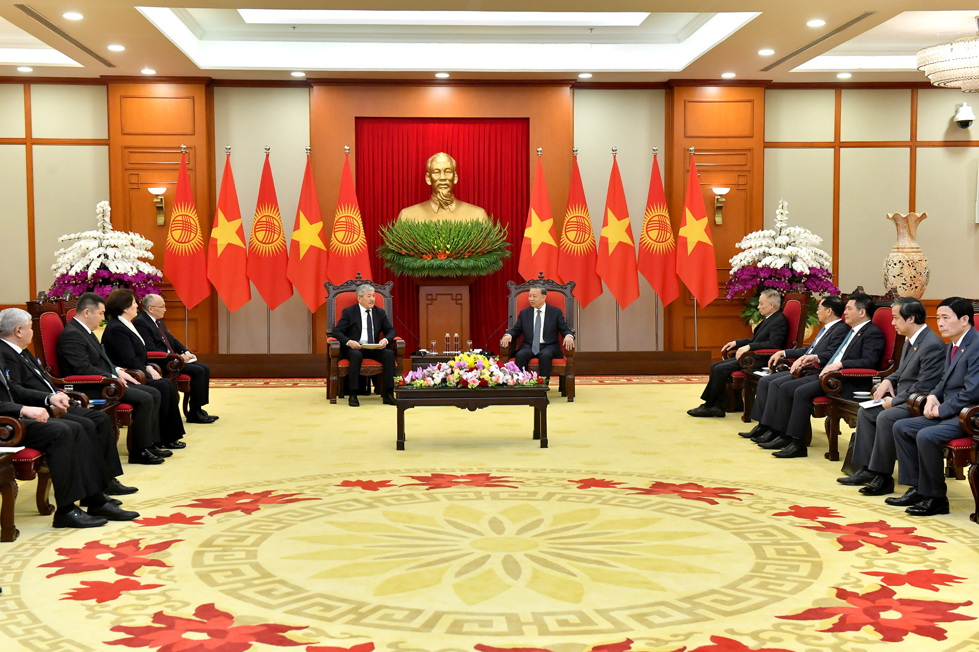 Quang cảnh buổi tiếp tại Trụ sở Trung ương Đảng.