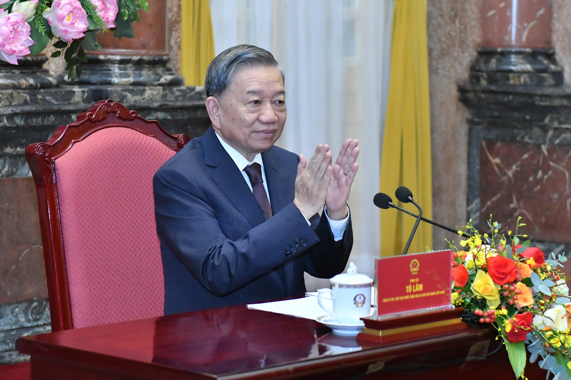 Tổng Bí thư, Chủ tịch nước Tô Lâm dự buổi gặp.