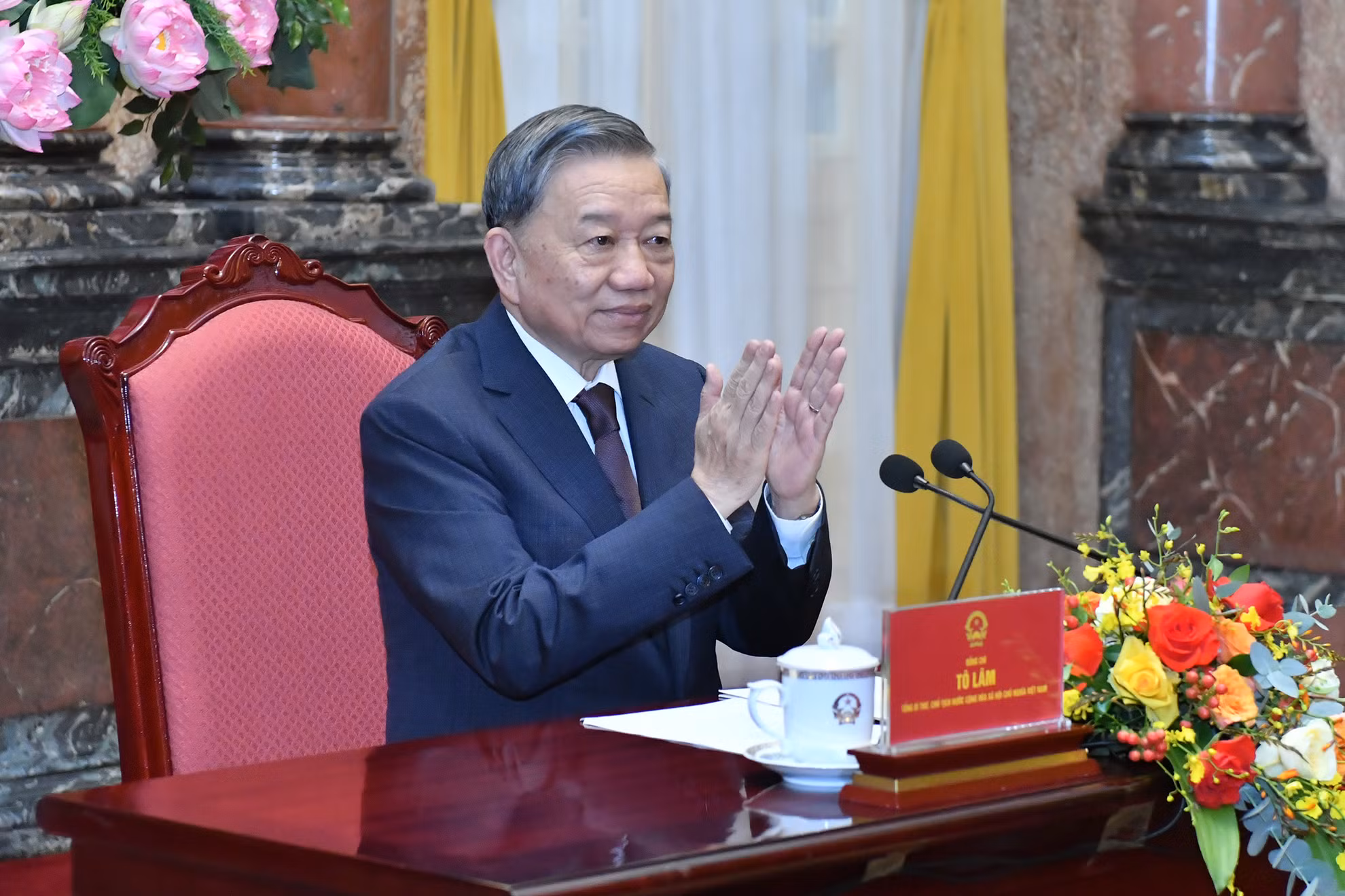 Tổng Bí thư, Chủ tịch nước Tô Lâm dự buổi gặp.