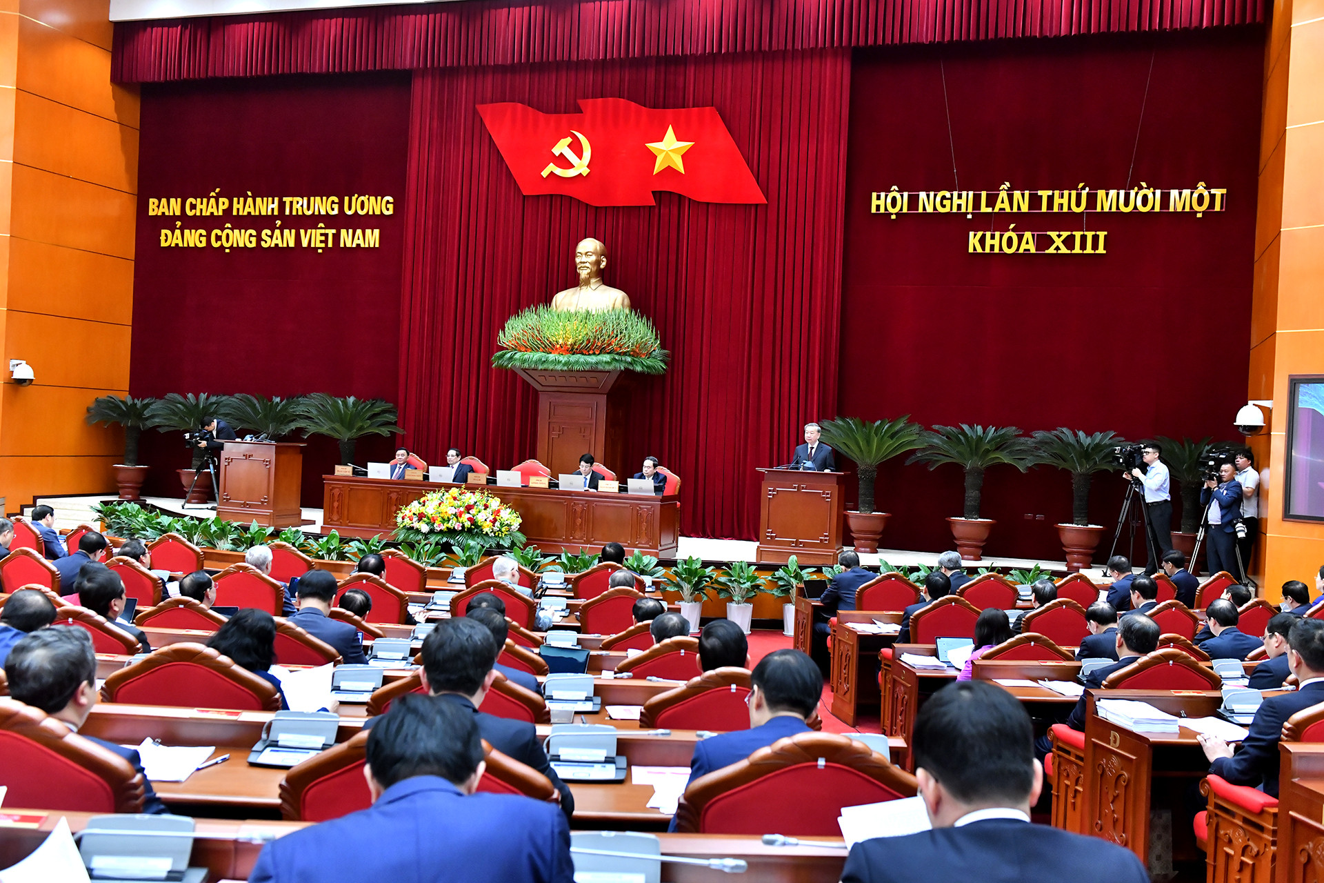 Tổng Bí thư Tô Lâm phát biểu khai mạc Hội nghị.