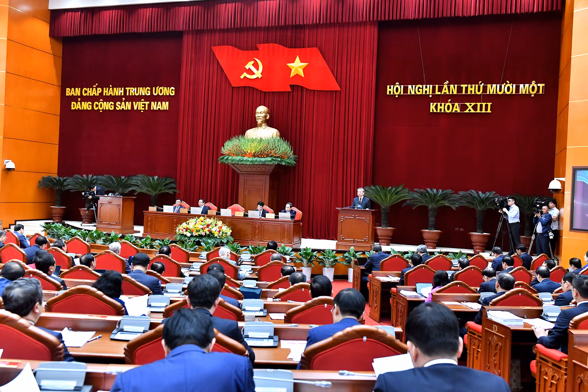 Tổng Bí thư Tô Lâm phát biểu khai mạc Hội nghị.