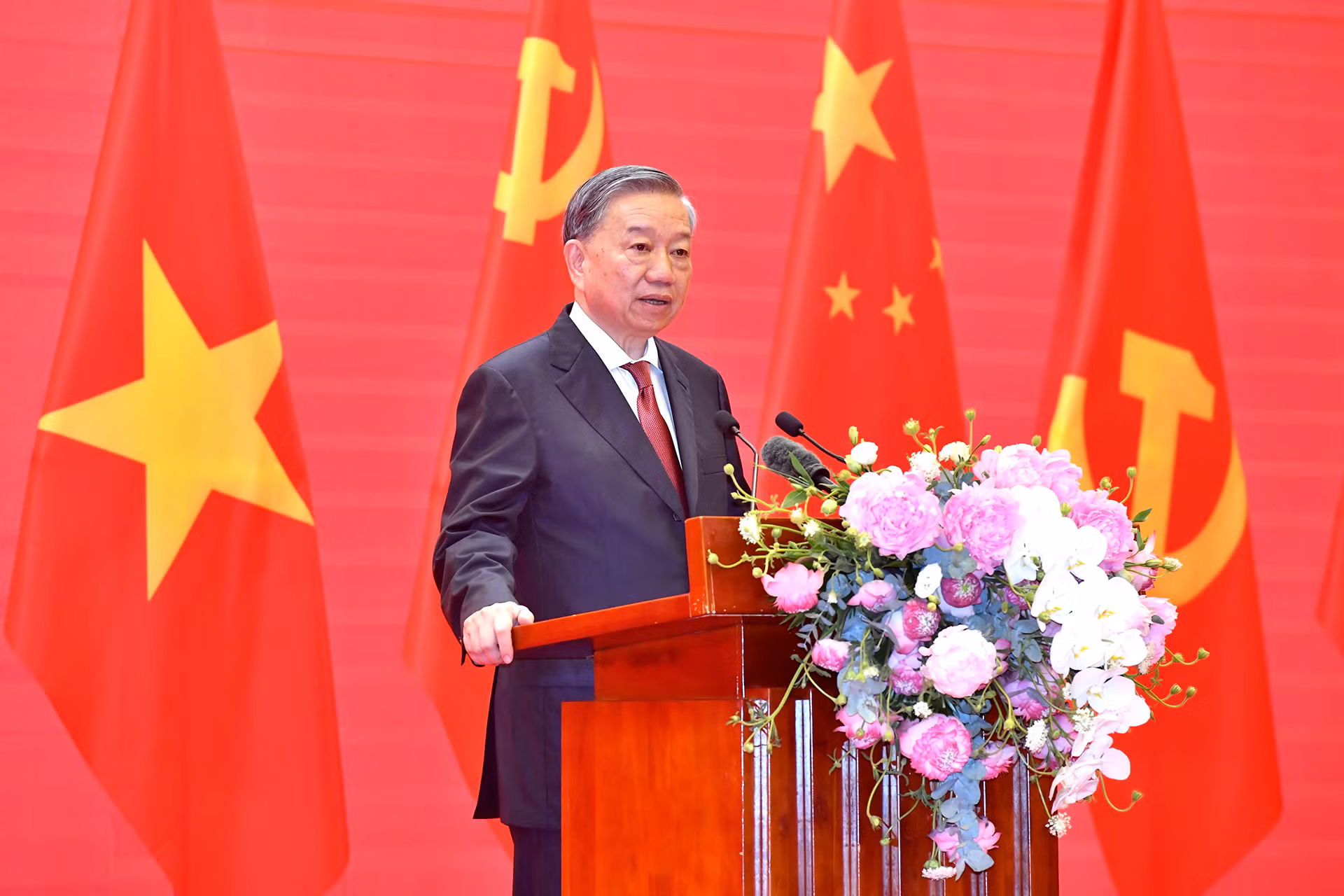 Tổng Bí thư Tô Lâm phát biểu tại Gặp gỡ hữu nghị nhân dân Việt Nam-Trung Quốc.