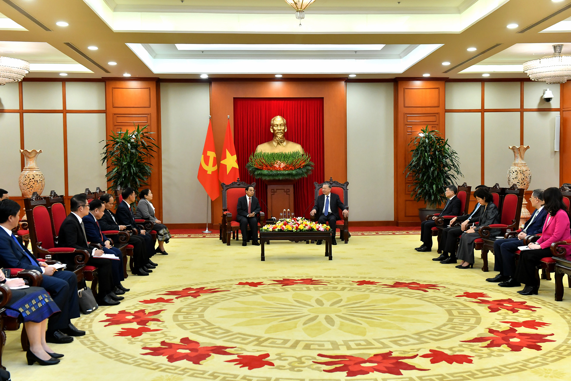 Quang cảnh buổi tiếp tại Trụ sở Trung ương Đảng.