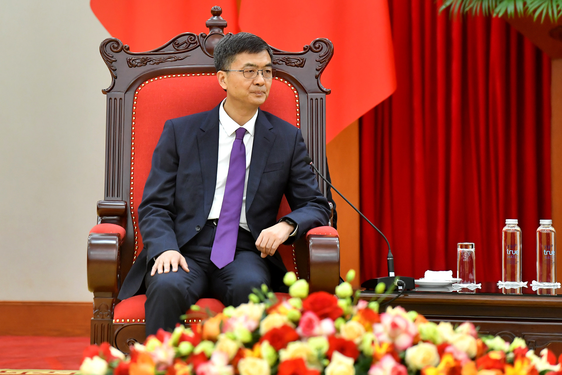 Bí thư Khu ủy Quảng Tây (Trung Quốc) Trần Cương phát biểu.