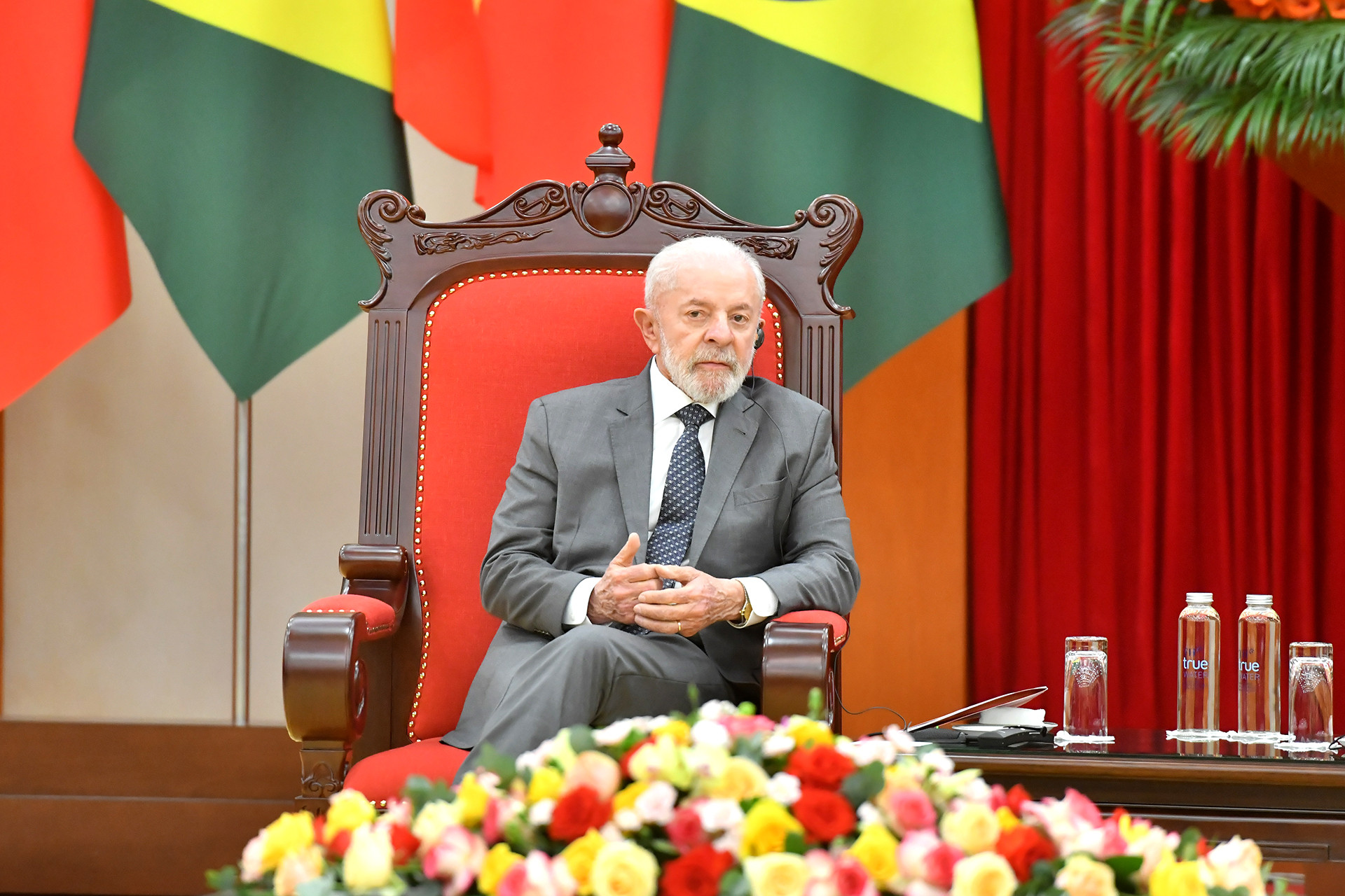 Tổng thống Cộng hòa Liên bang Brazil Luiz Inácio Lula da Silva tại buổi tiếp.