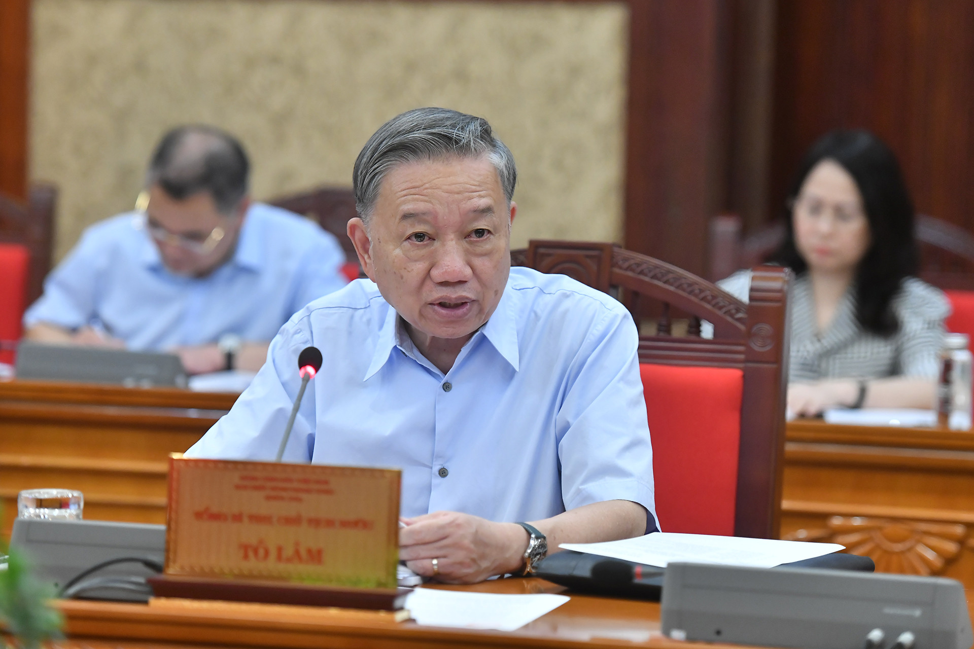 Tổng Bí thư, Chủ tịch nước Tô Lâm phát biểu chỉ đạo cuộc họp.