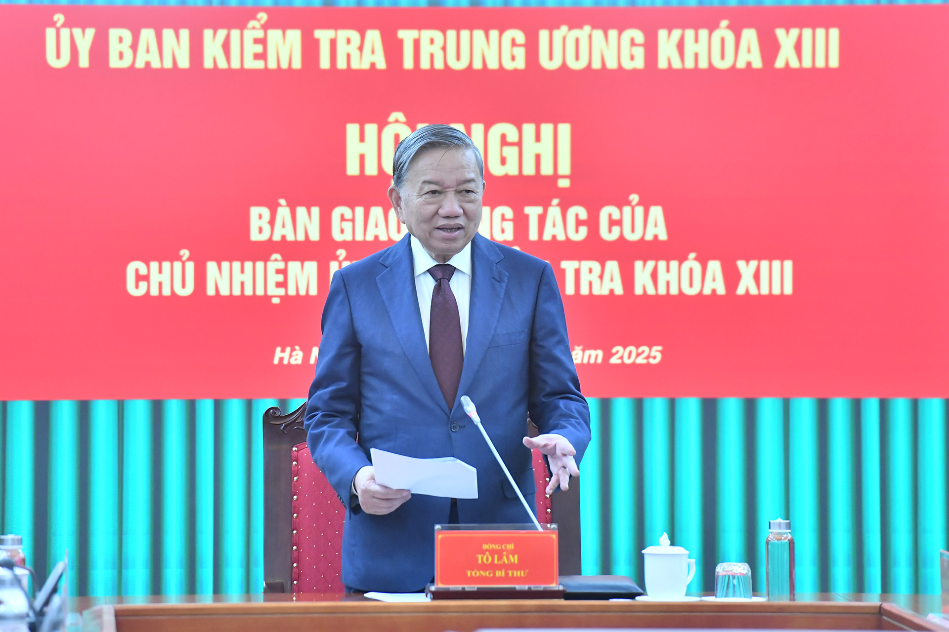 Tổng Bí thư Tô Lâm phát biểu chỉ đạo hội nghị.