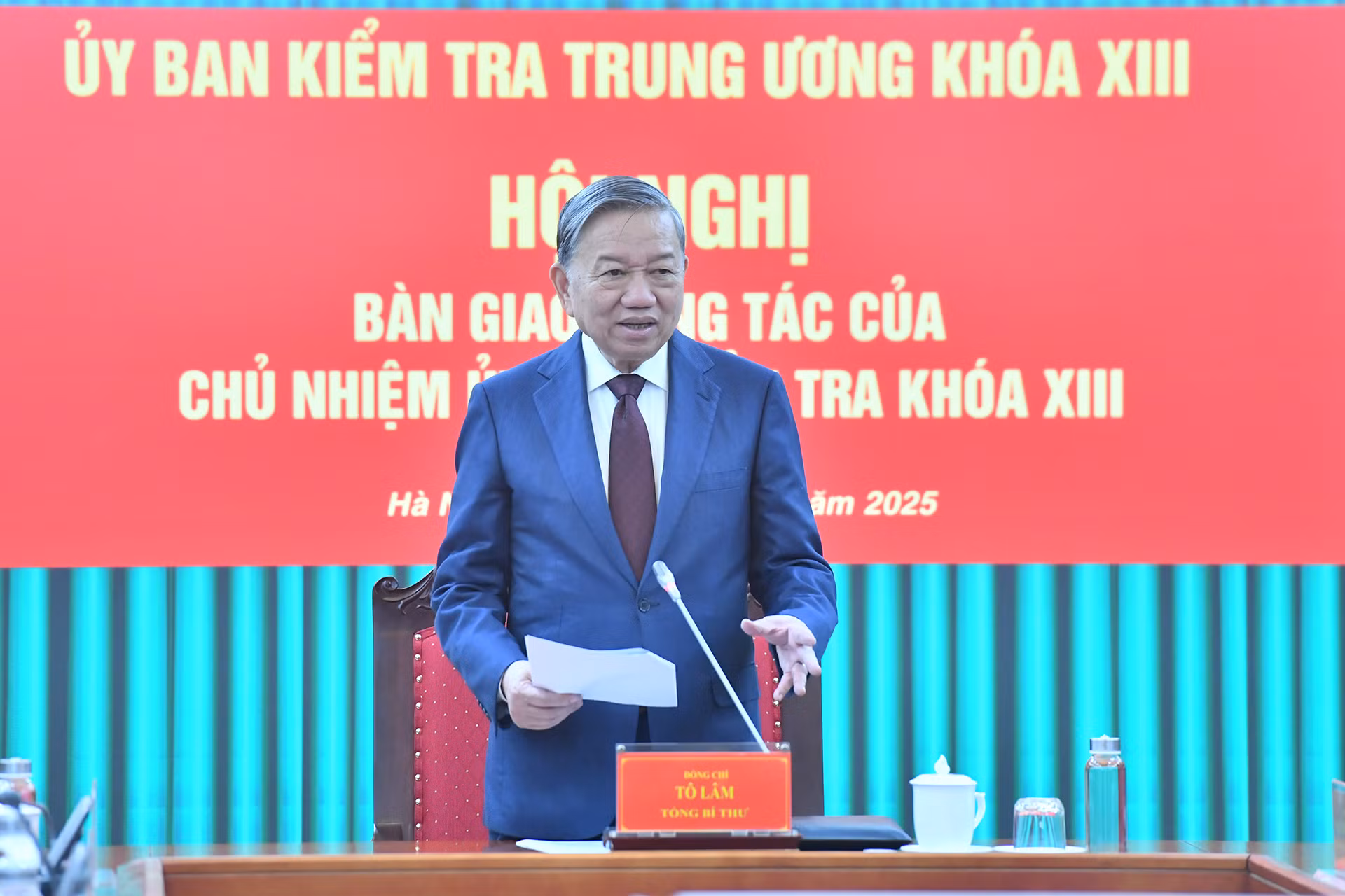 Tổng Bí thư Tô Lâm phát biểu chỉ đạo hội nghị.