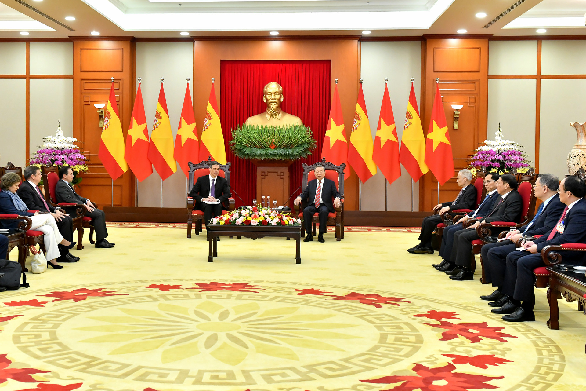 [Ảnh] Tổng Bí thư Tô Lâm tiếp Thủ tướng Tây Ban Nha Pedro Sanchez ảnh 6